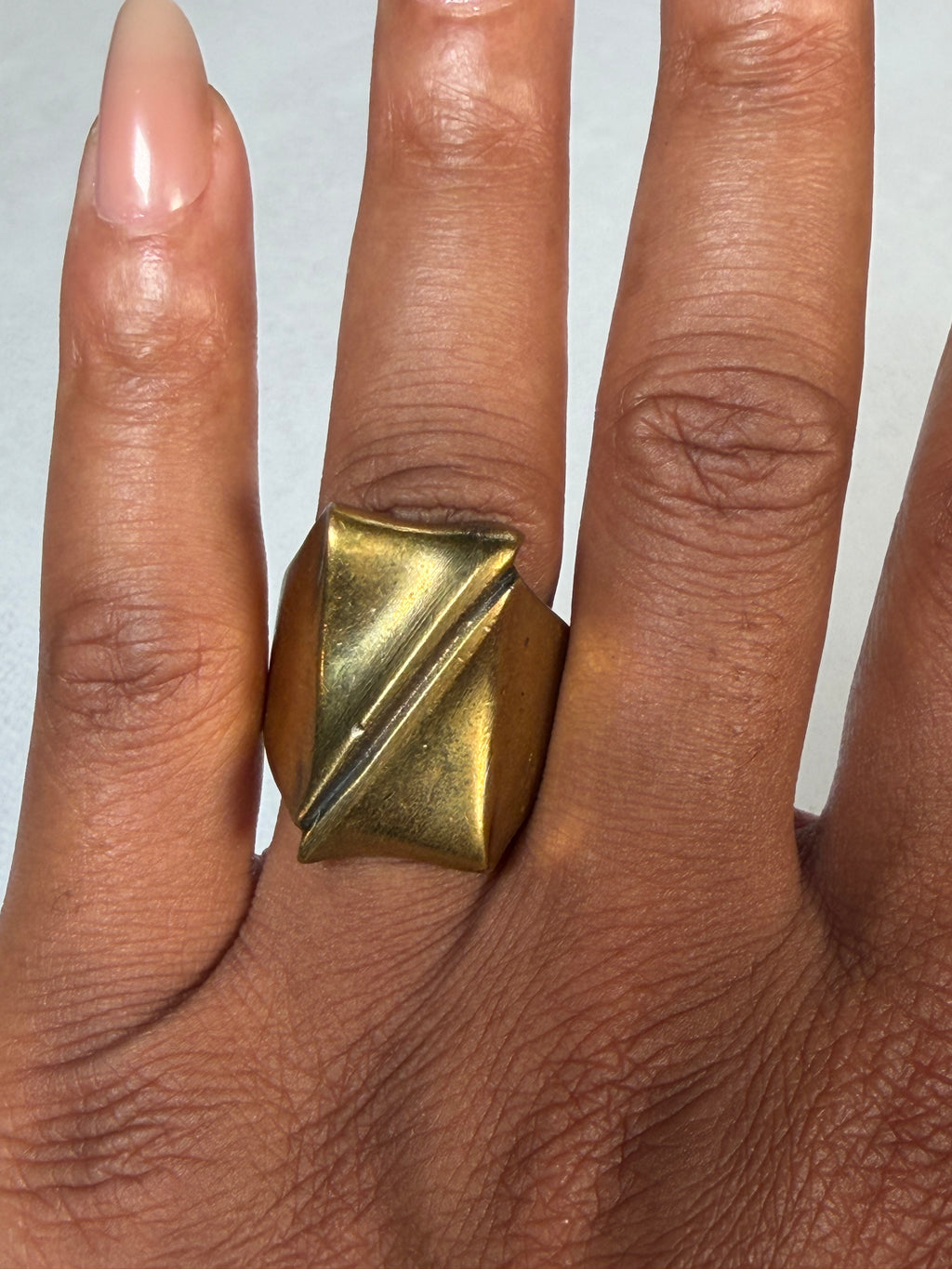 Folded Brass Ring