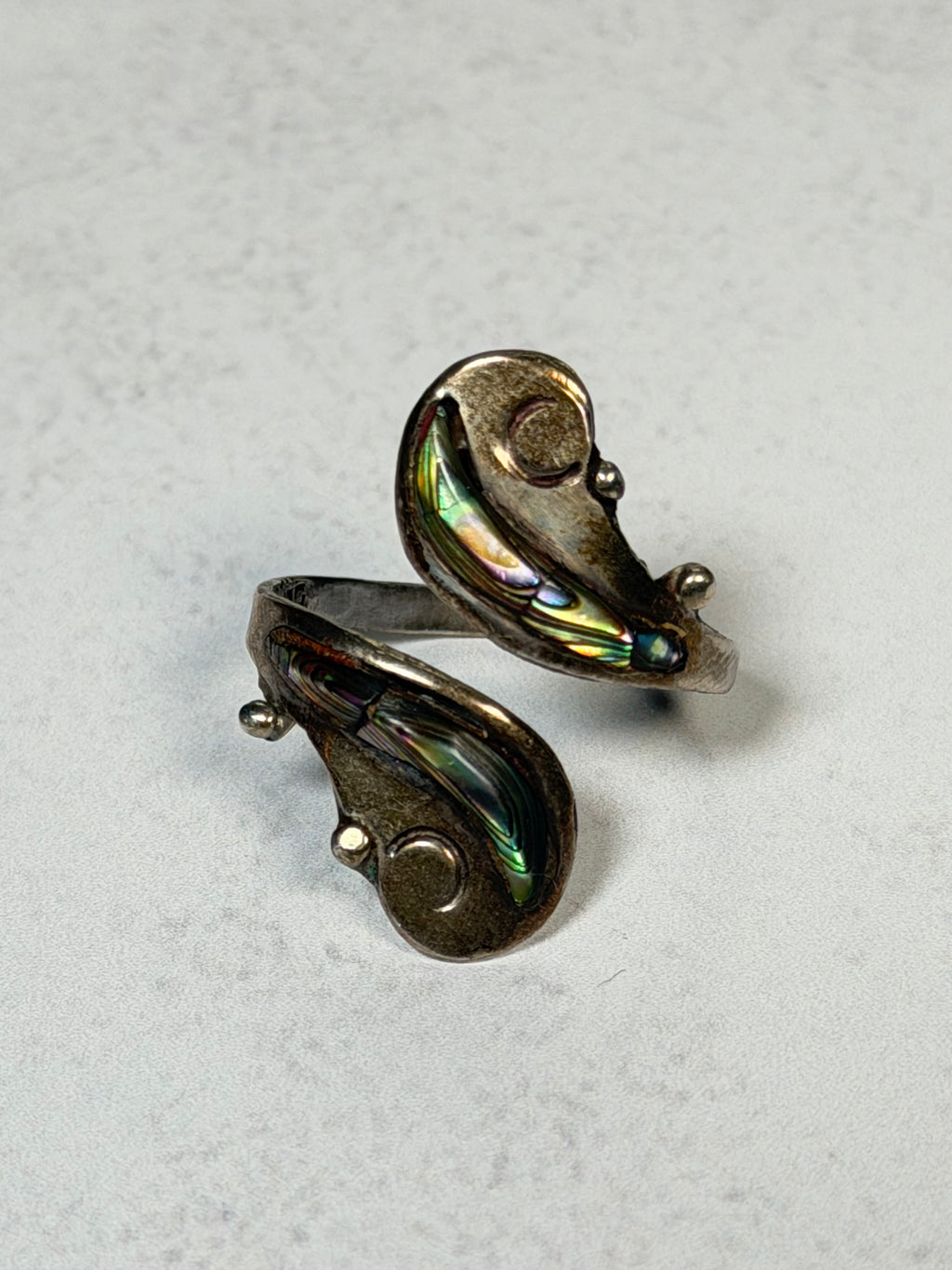 Signed JPG Mexico Abalone Ring