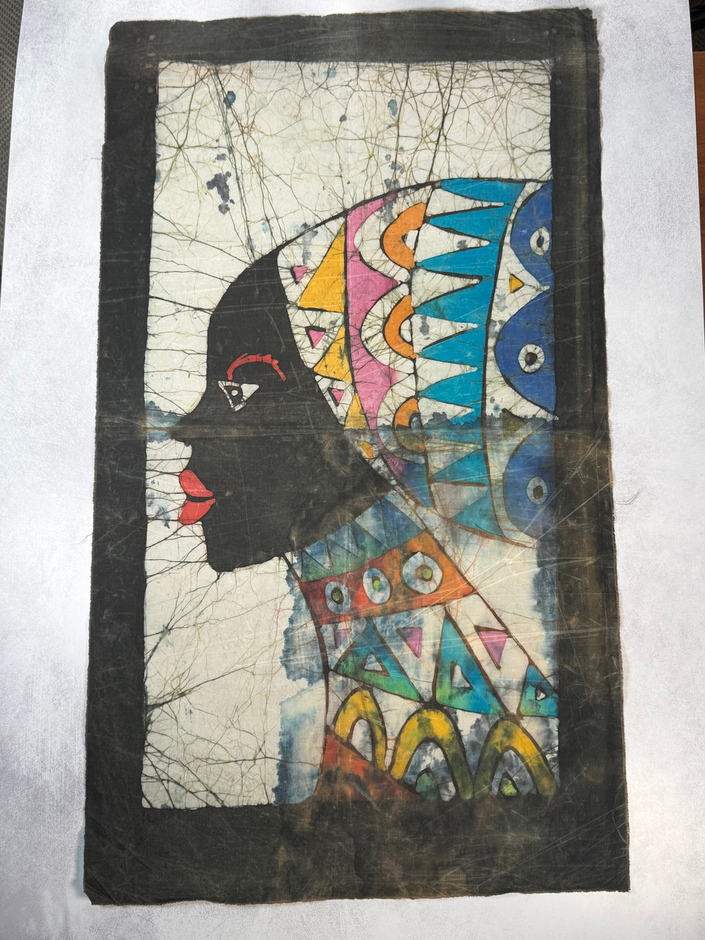 Batik Wall Hanging: Lady by the Water