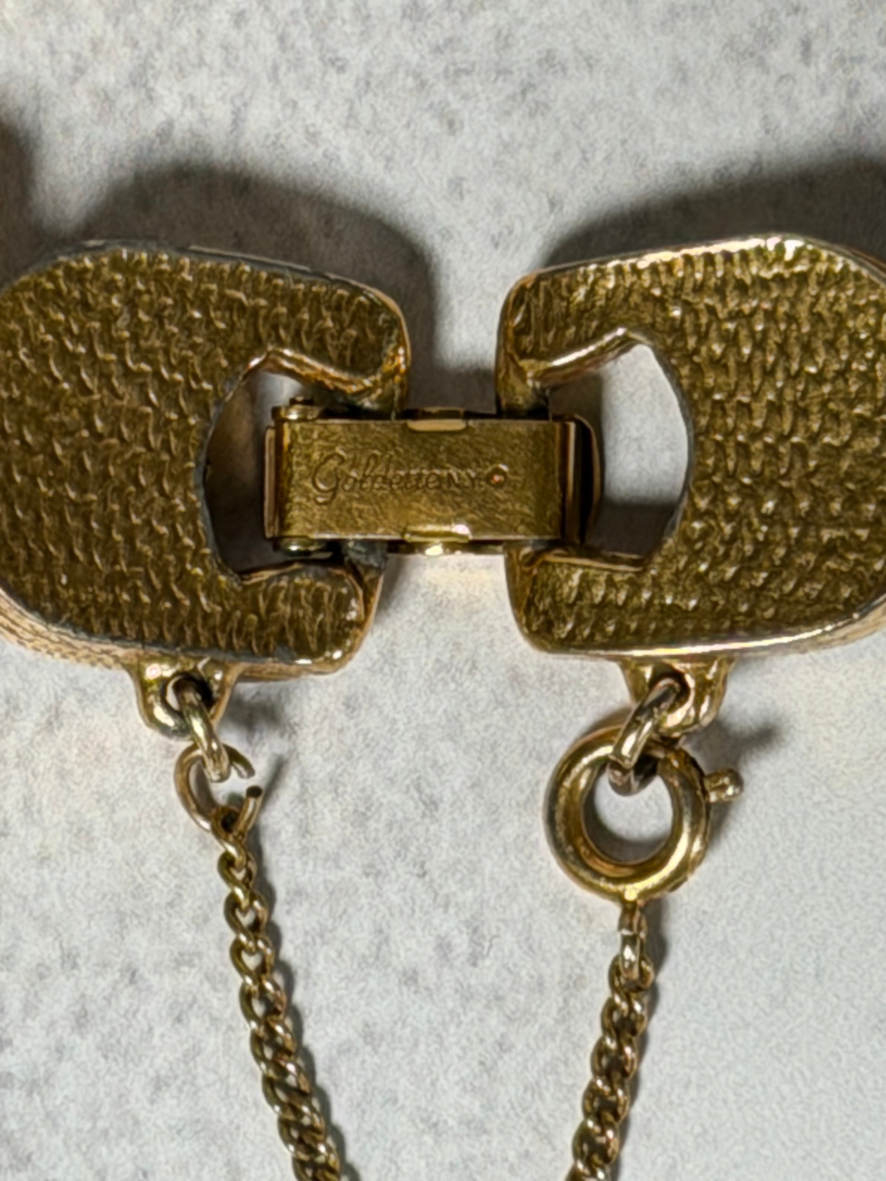 Goldette N.Y. Victorian Revival Charm Slide Bracelet