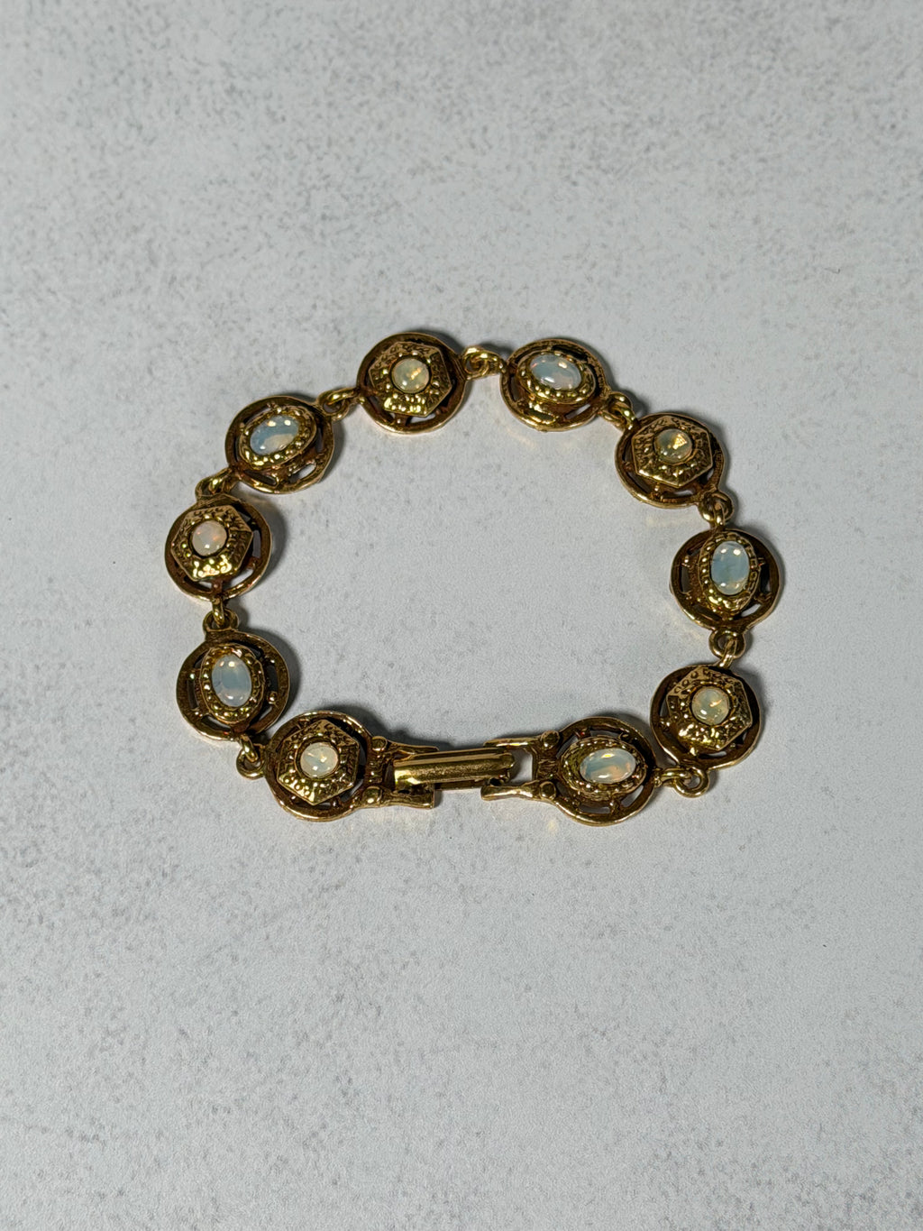 Moonstone Medallion Link Bracelet