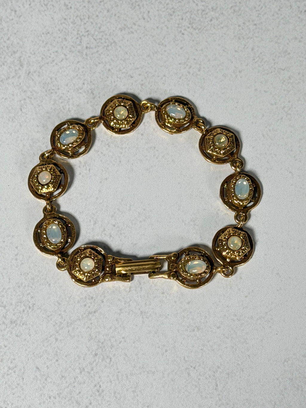 Moonstone Medallion Link Bracelet