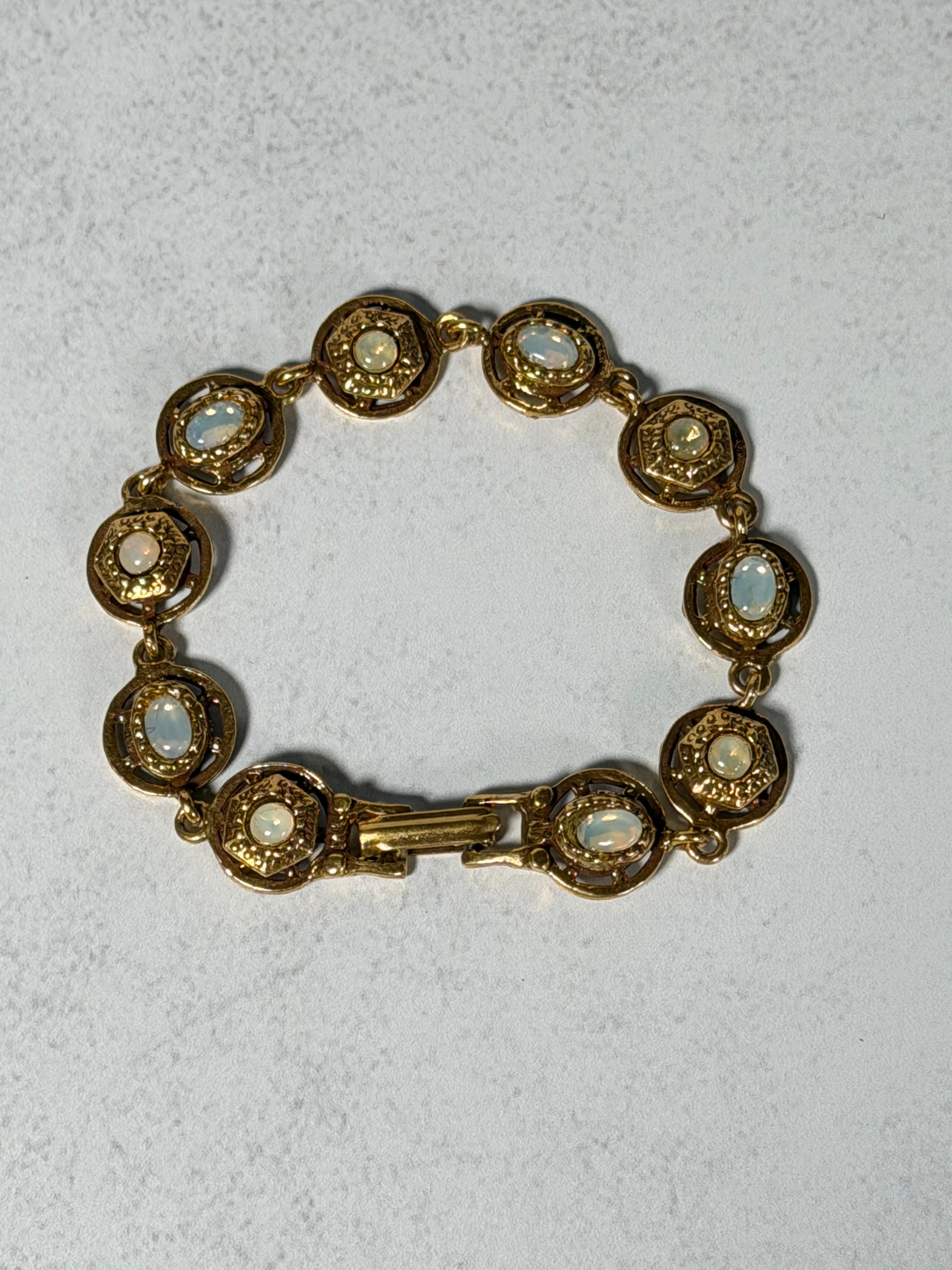 Moonstone Medallion Link Bracelet