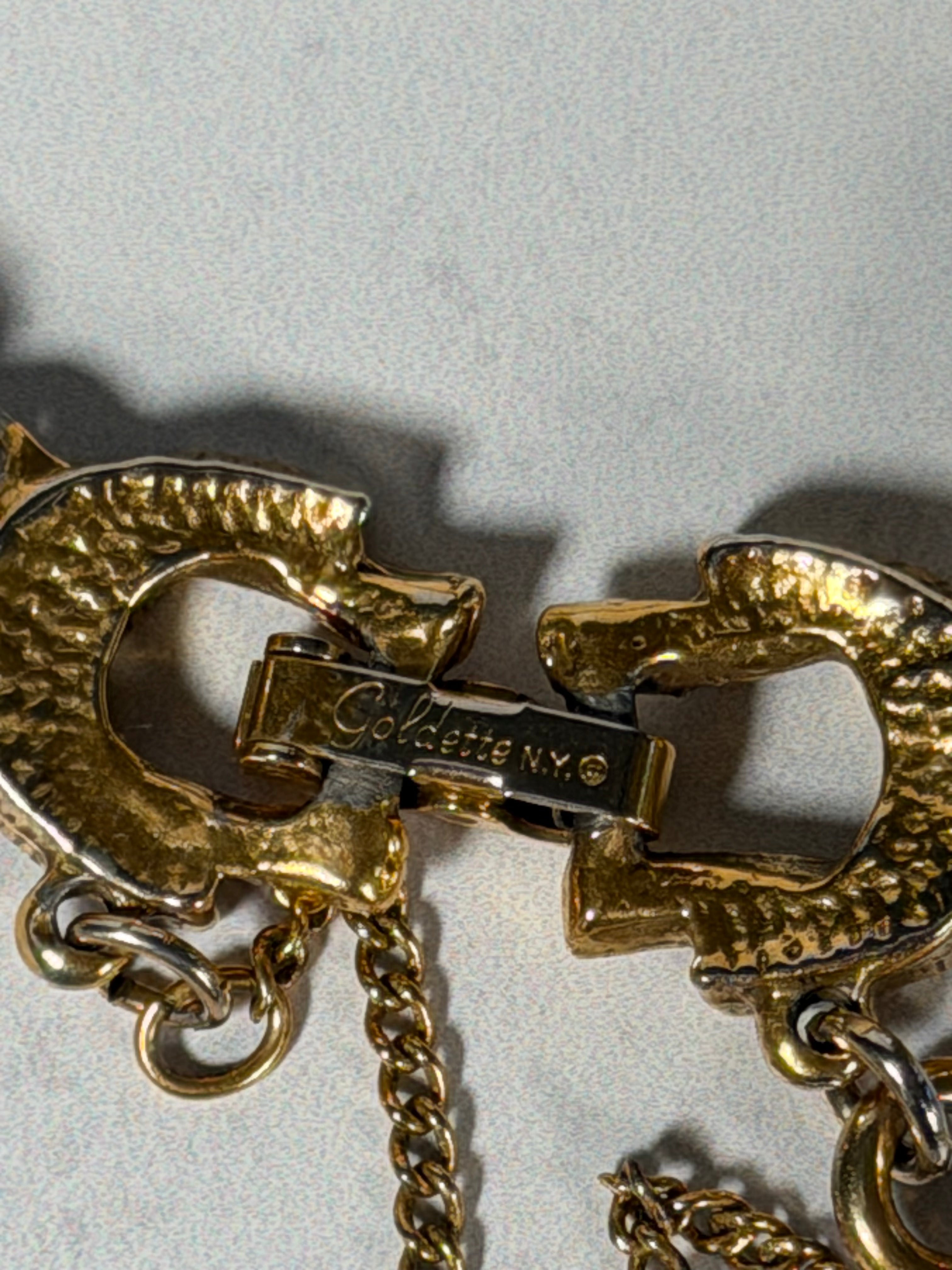 Goldette 1960s Victorian Revival Slide Bracelet