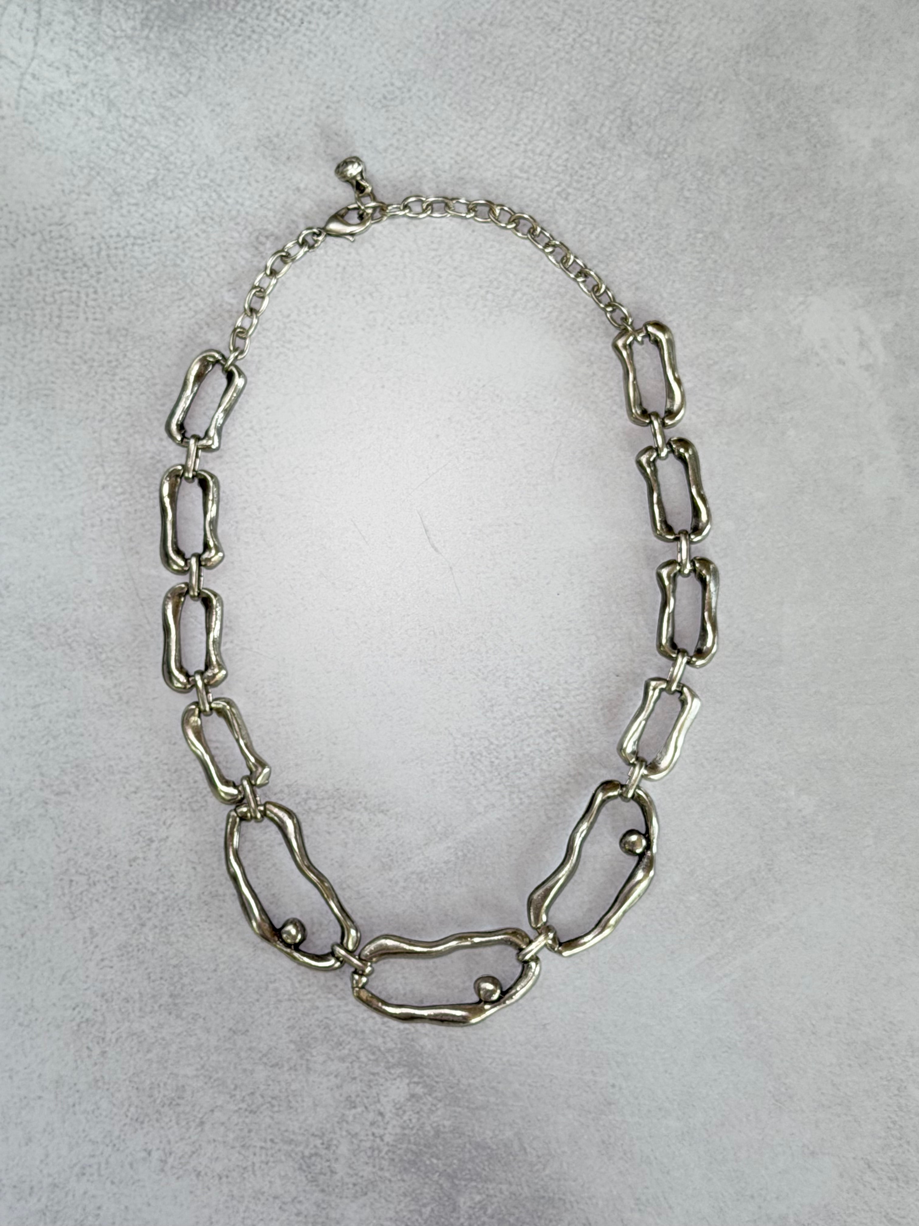 Organic Flow Necklace (Silver)