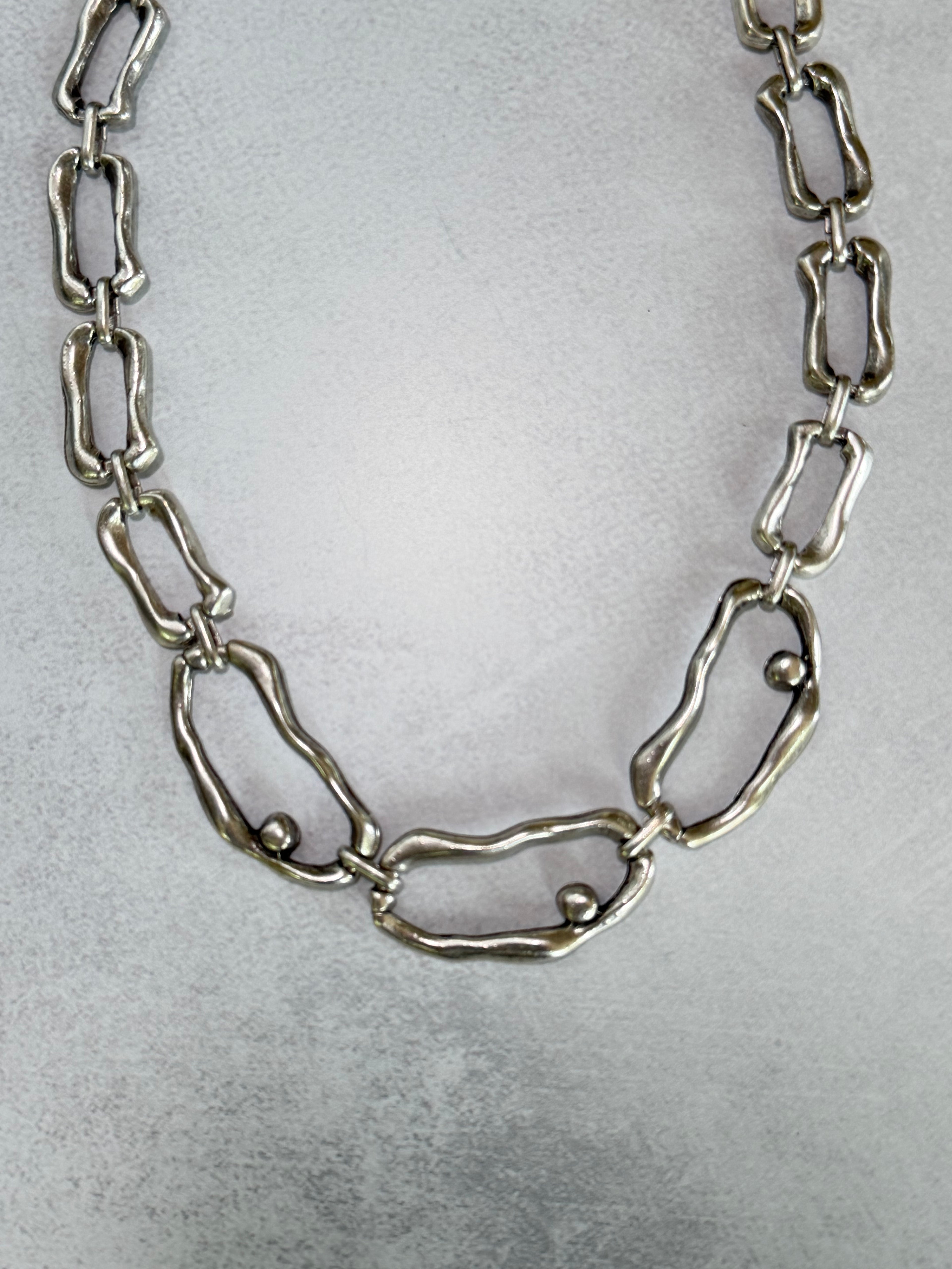 Organic Flow Necklace (Silver)