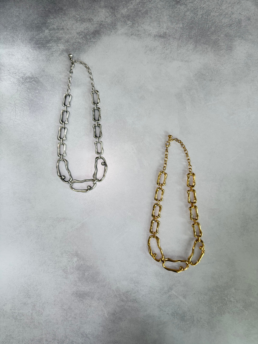 Organic Flow Necklace (Silver)