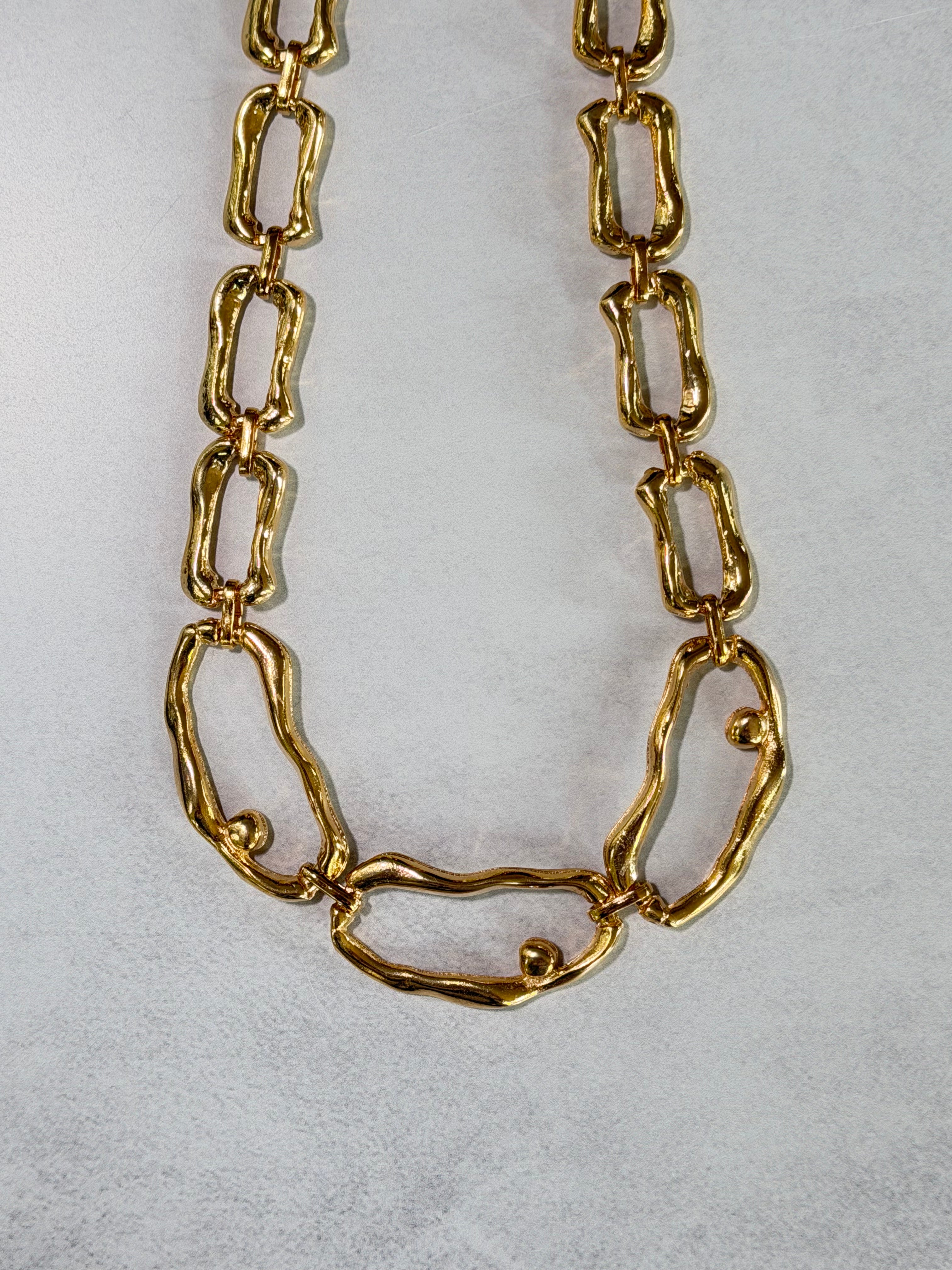 Organic Flow Necklace (Gold)