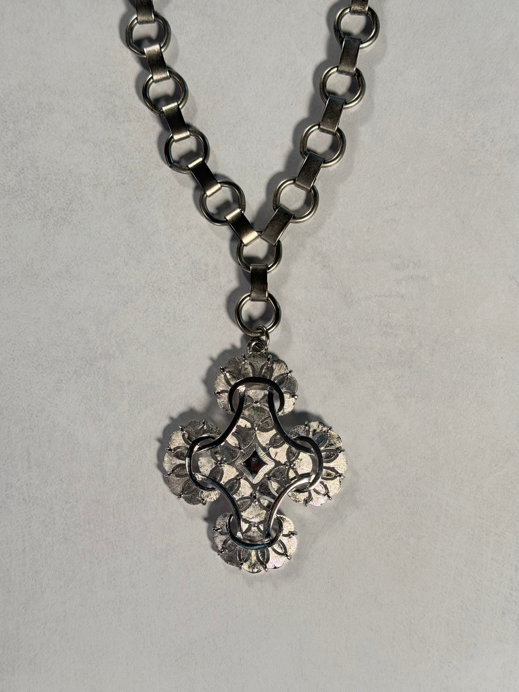 Archive Chain No. 012 — Silver Crown Trifari Cross