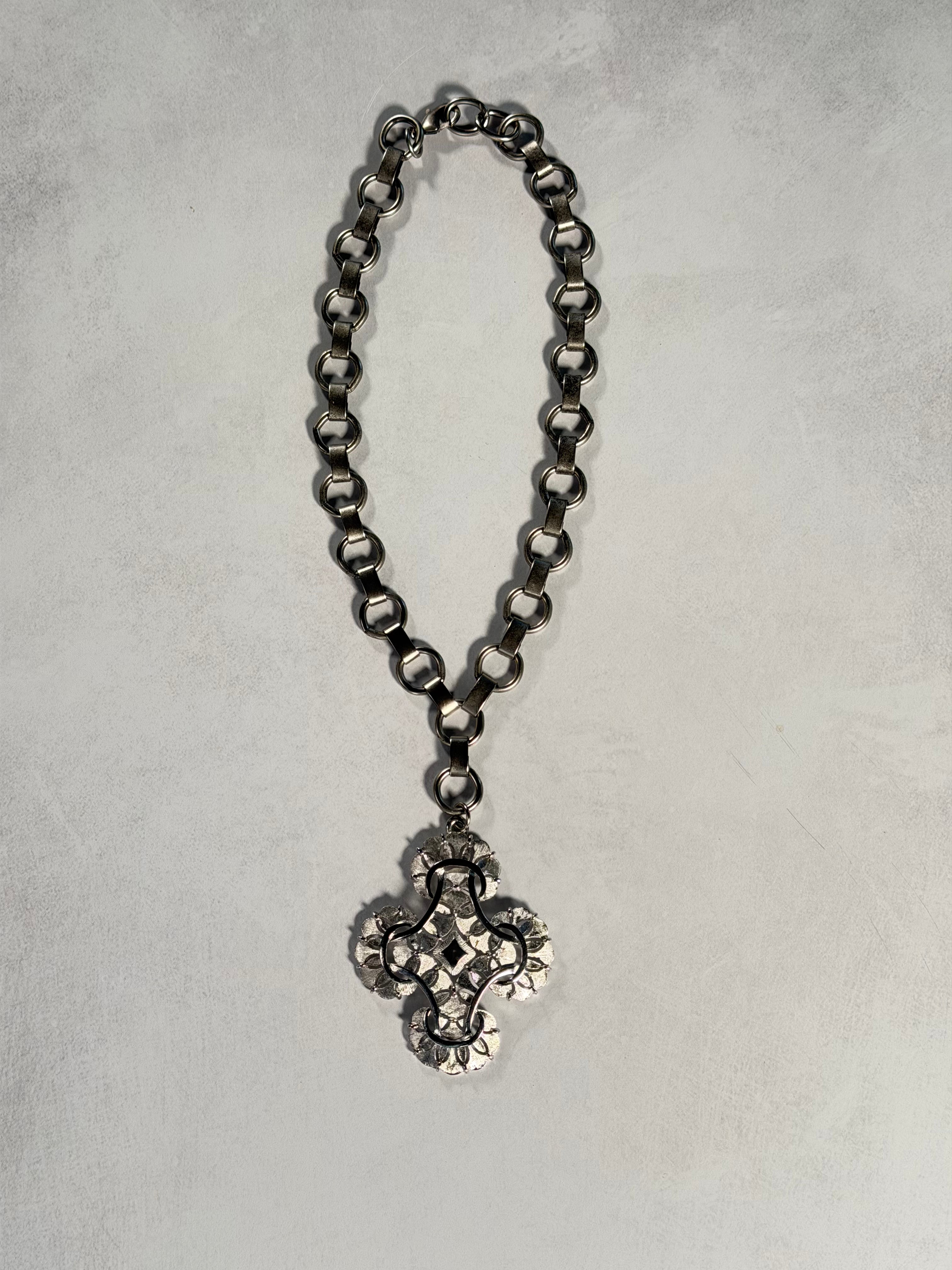 Archive Chain No. 012 — Silver Crown Trifari Cross
