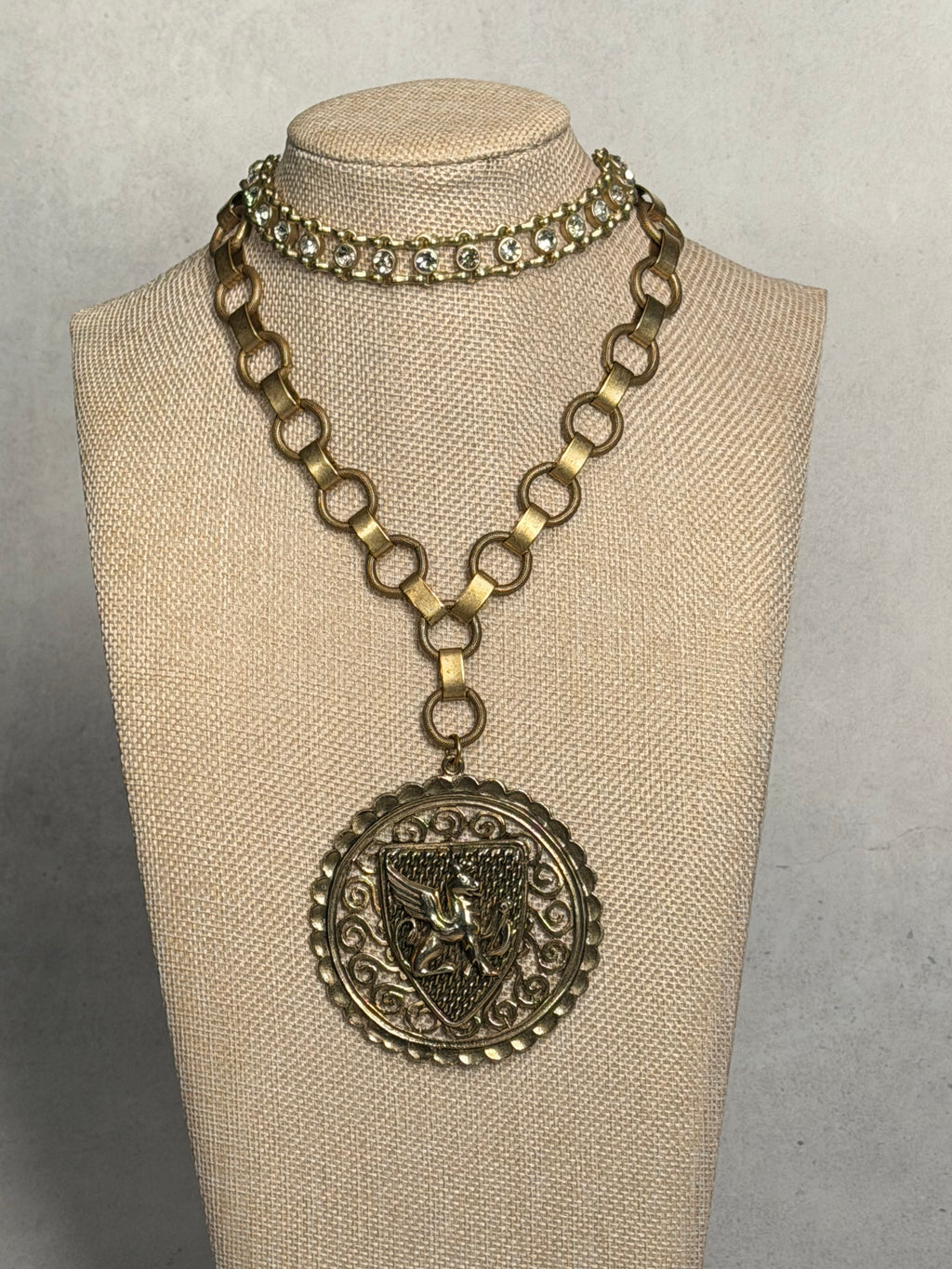Archive Chain No. 003 — Heraldic Griffin Shield Medallion