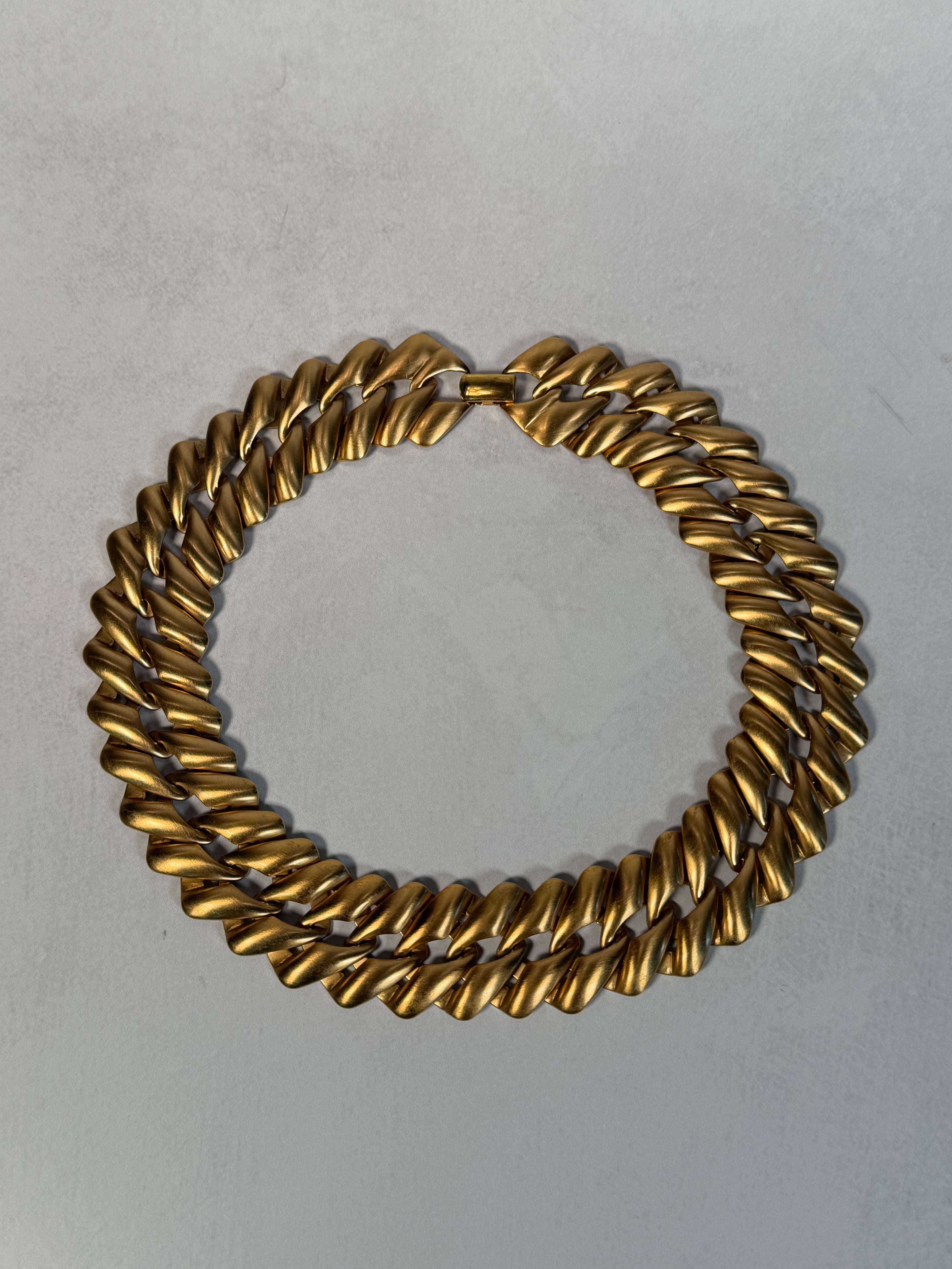 Signed Monet Bold Chain Link Necklace