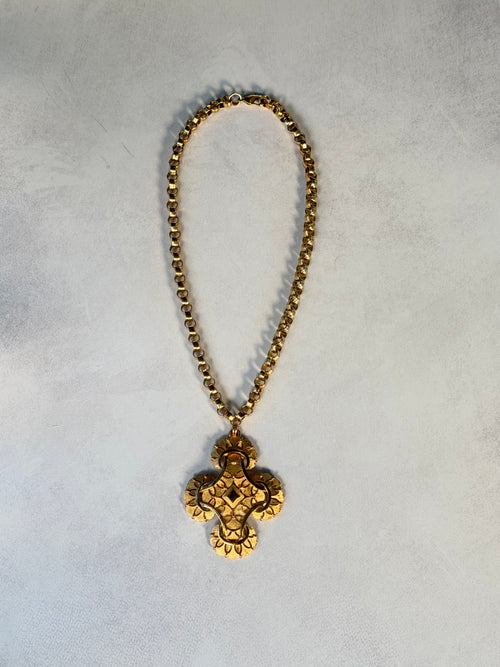 Archive Chain No. 015 — Gold Crown Trifari Cross