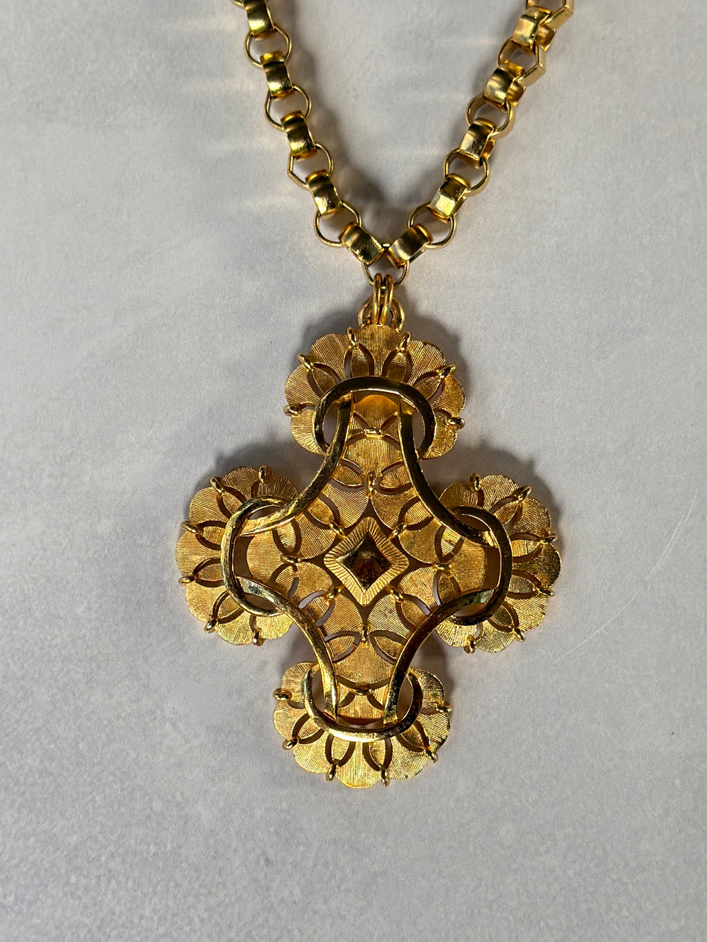Archive Chain No. 015 — Gold Crown Trifari Cross