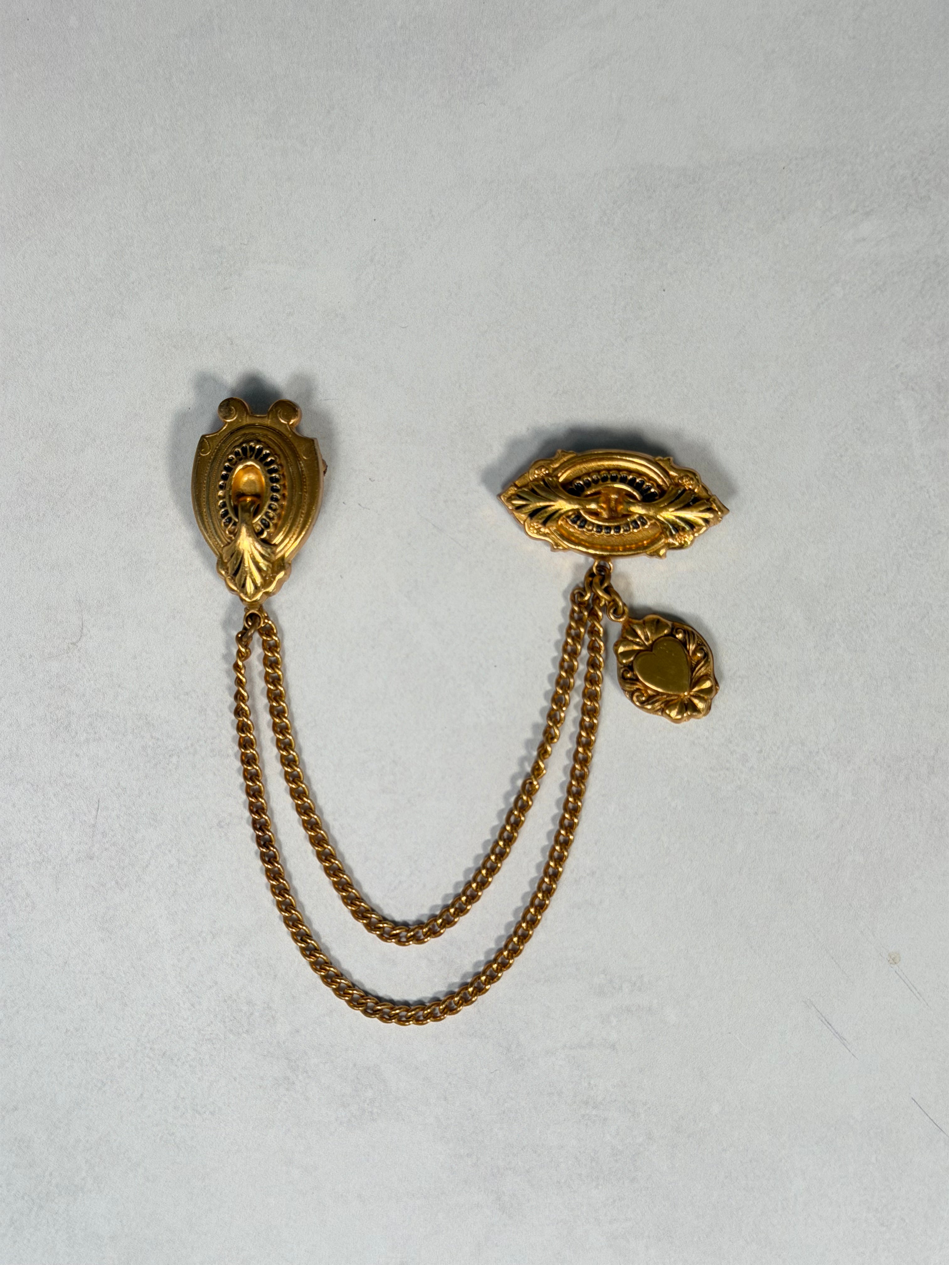1940s Victorian Revival Swag Brooch