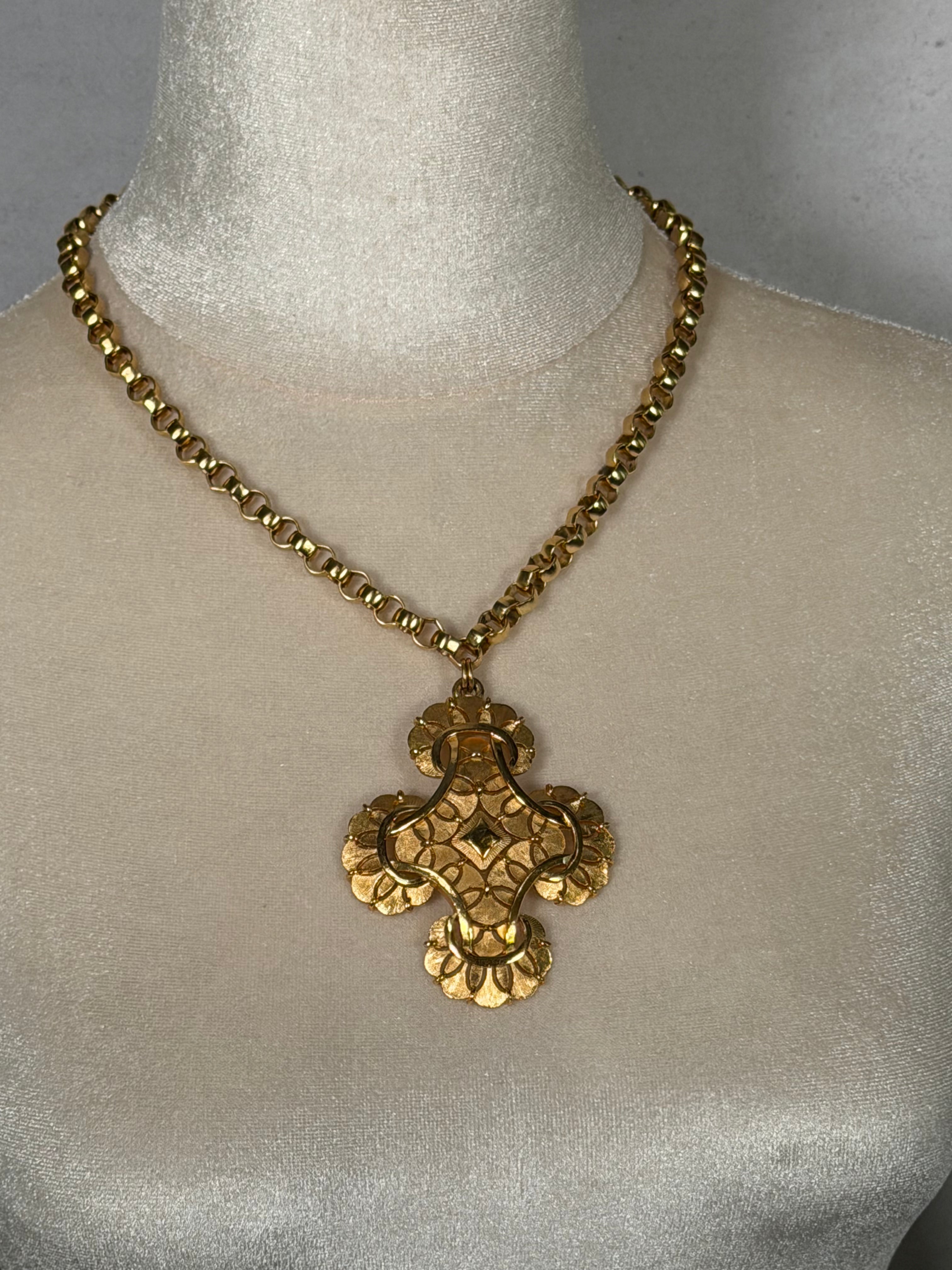 Archive Chain No. 015 — Gold Crown Trifari Cross