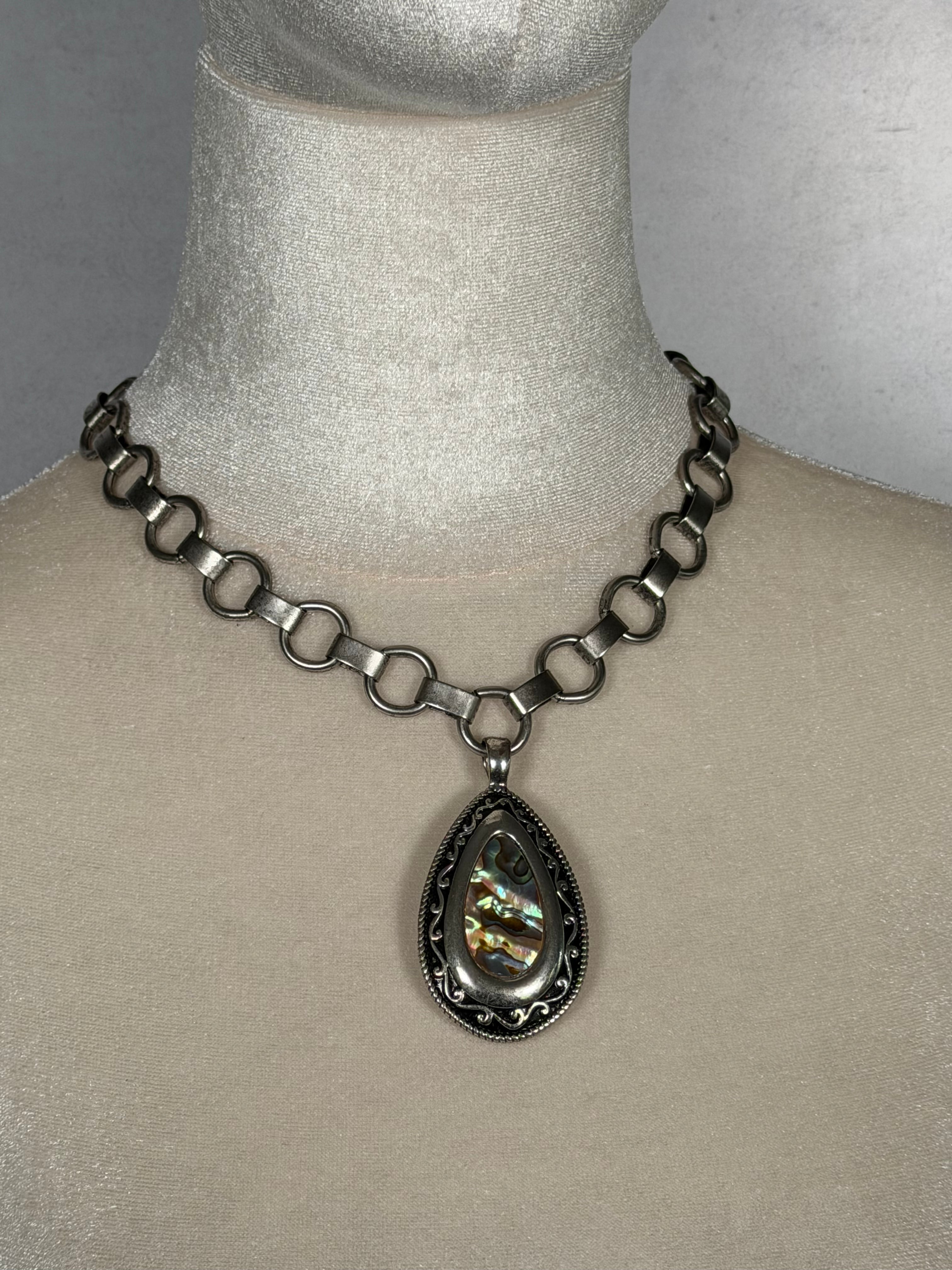 Archive Chain No. 007 — Mother of Pearl Abalone Pendant