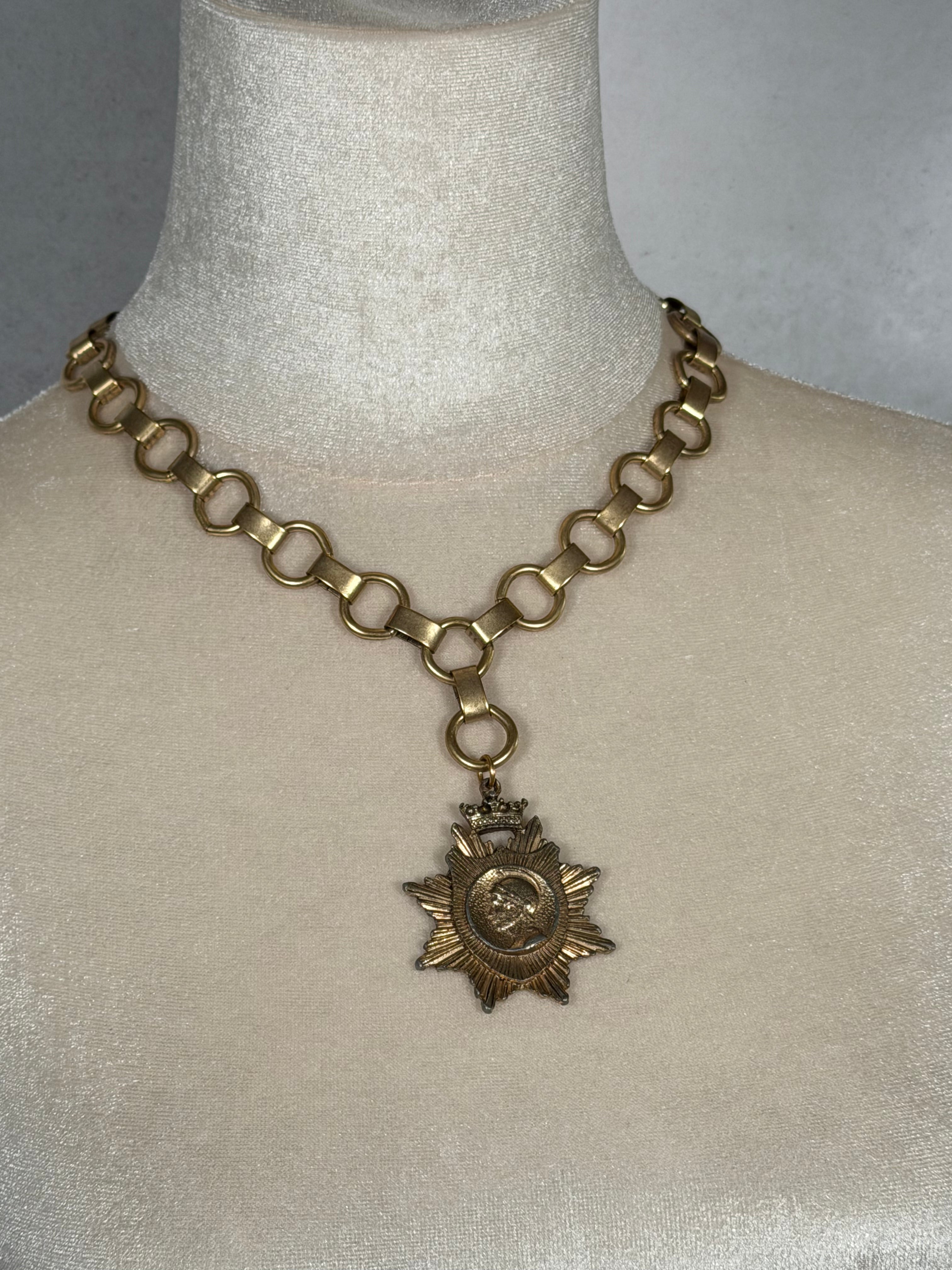 Archive Chain No. 013 — Crown Soldier Medallion Pendant