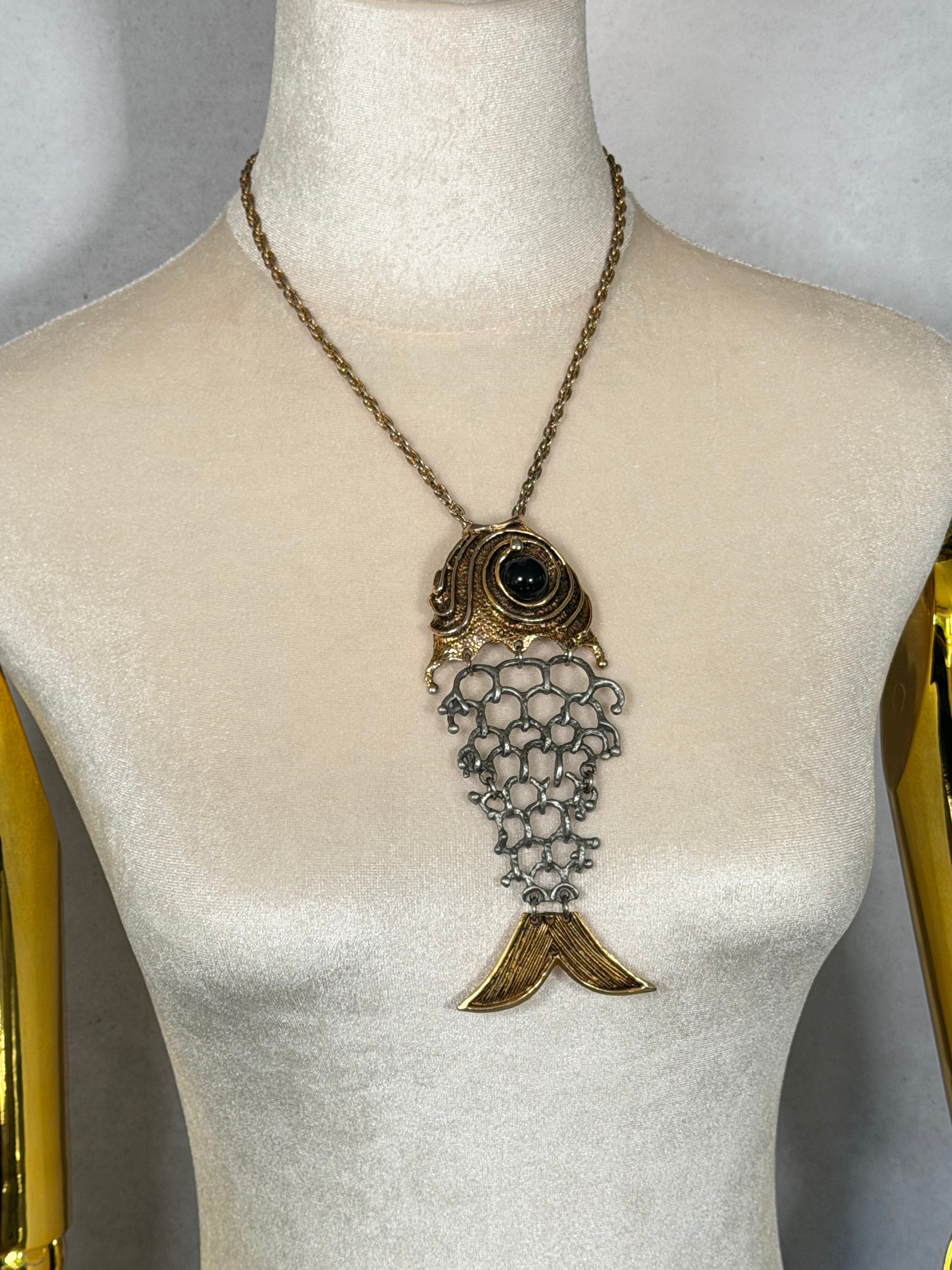 Sculptural Fish Necklace