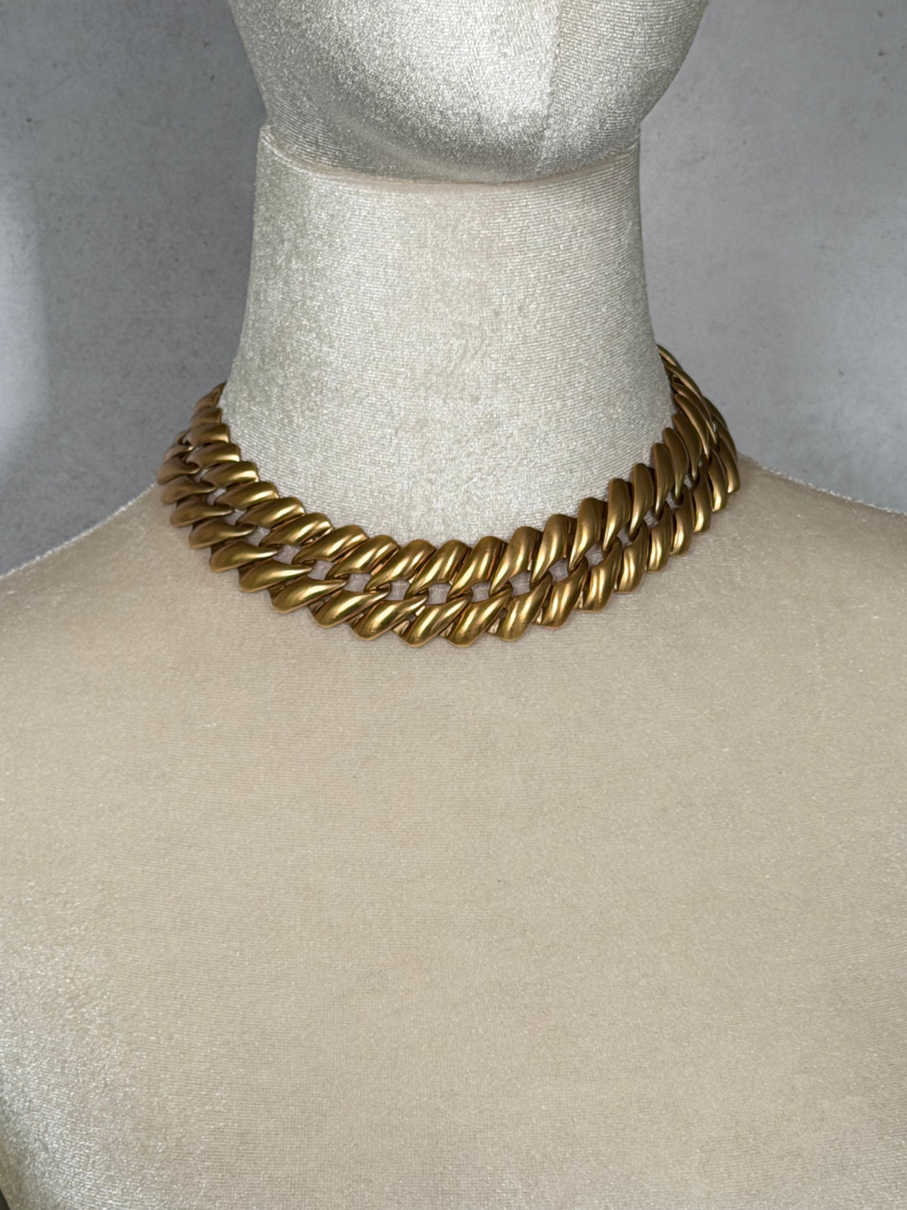 Signed Monet Bold Chain Link Necklace