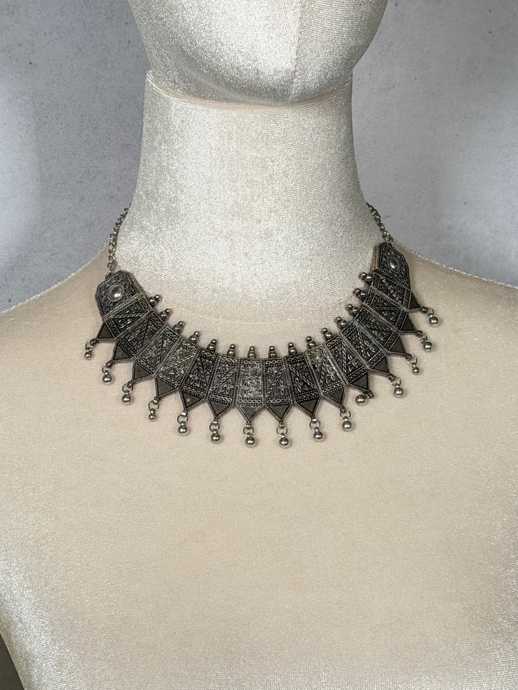 German Silver Collar Necklace