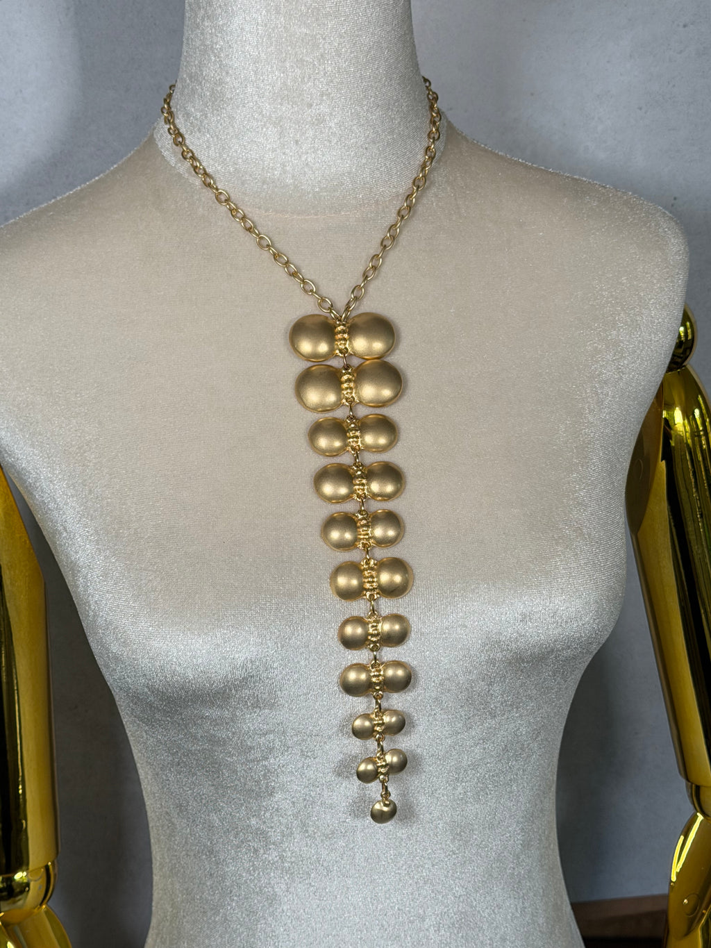 Cascading Seed Necklace (Gold)