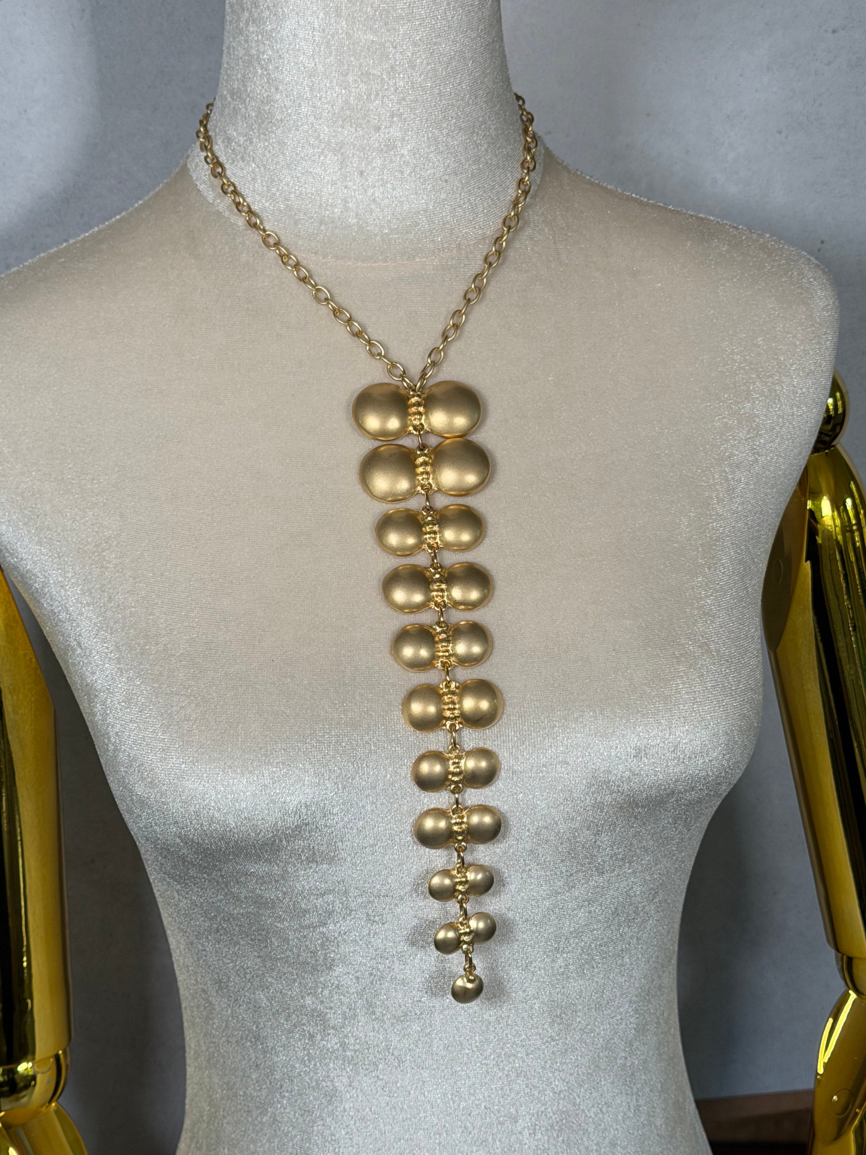 Cascading Seed Necklace (Gold)