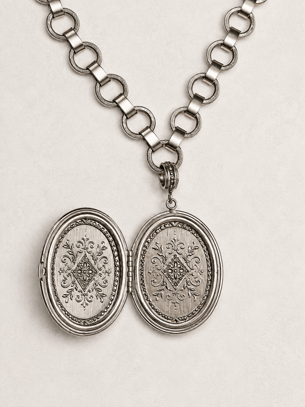 Archive Chain No. 009 — Whiting & Davis Shield Photo Locket