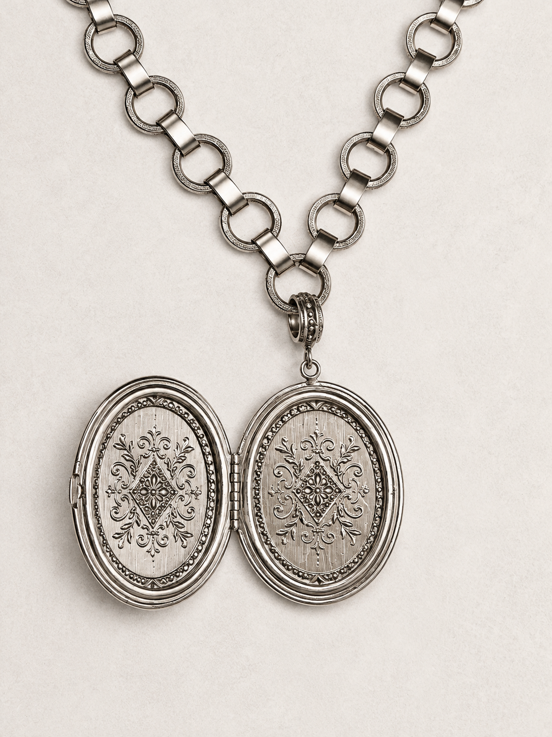 Archive Chain No. 009 — Whiting & Davis Shield Photo Locket