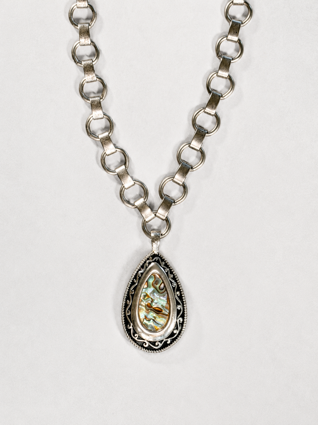 Archive Chain No. 007 — Mother of Pearl Abalone Pendant