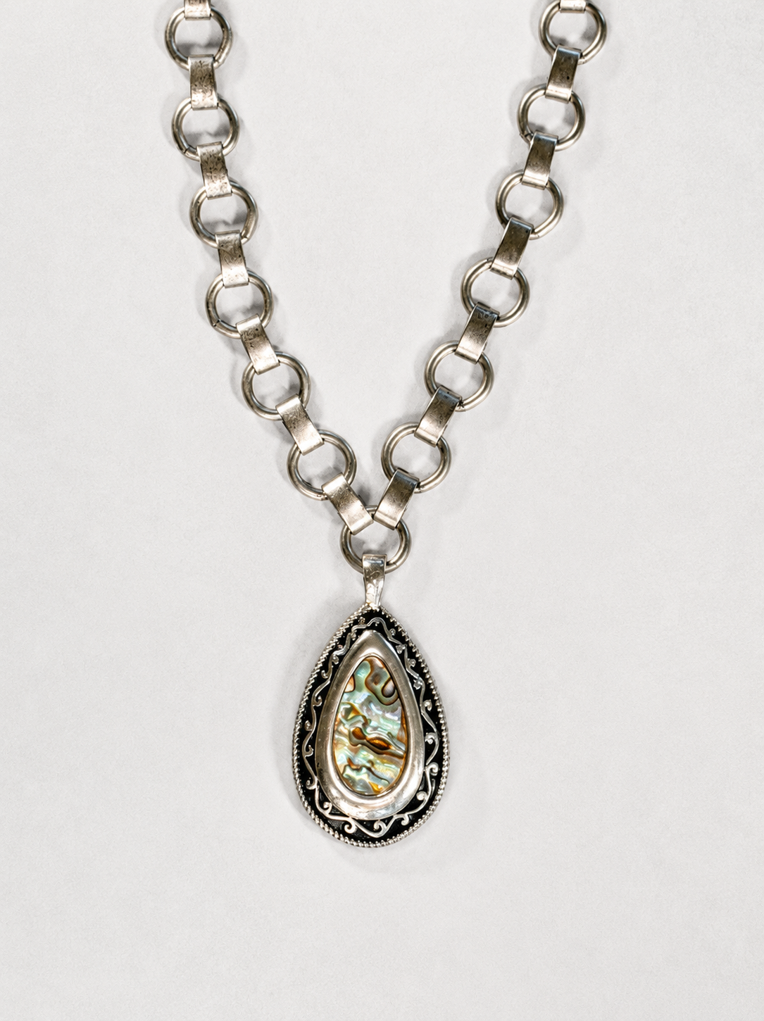 Archive Chain No. 007 — Mother of Pearl Abalone Pendant