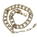 Crystal Link Choker (Matte Gold)