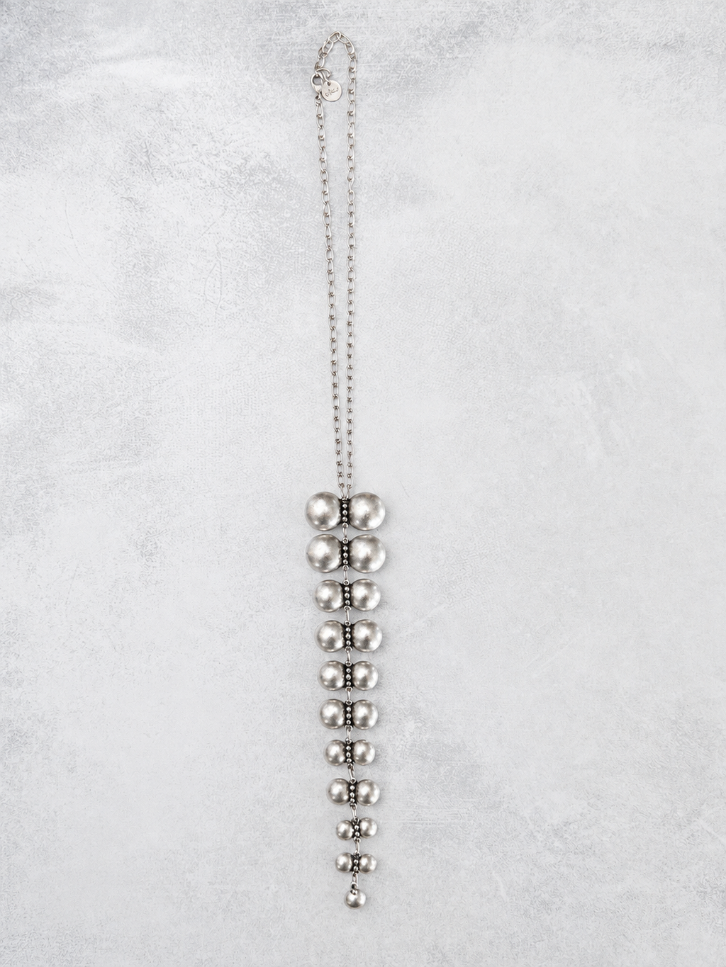 Cascading Seed Necklace (Silver)