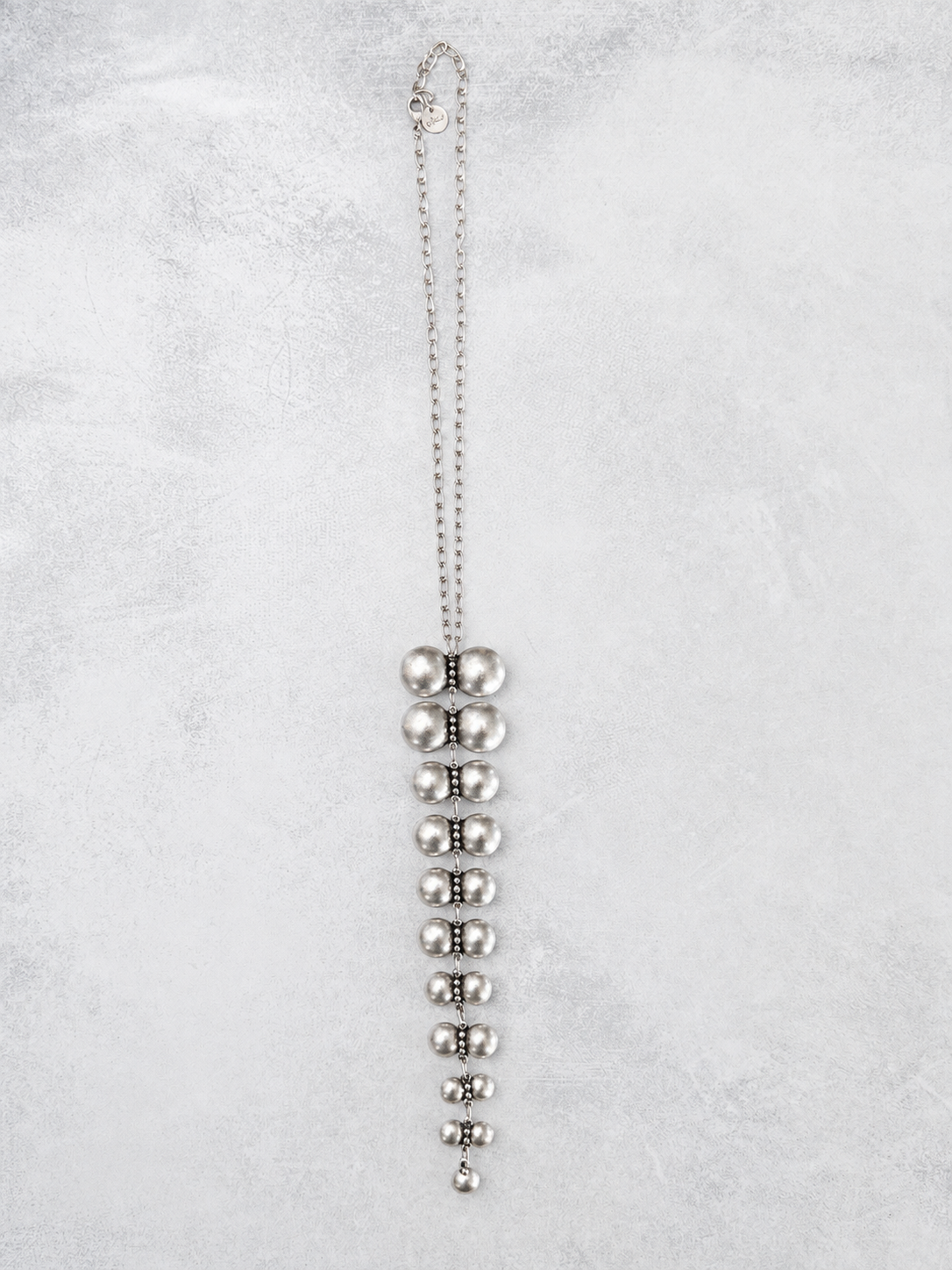 Cascading Seed Necklace (Silver)