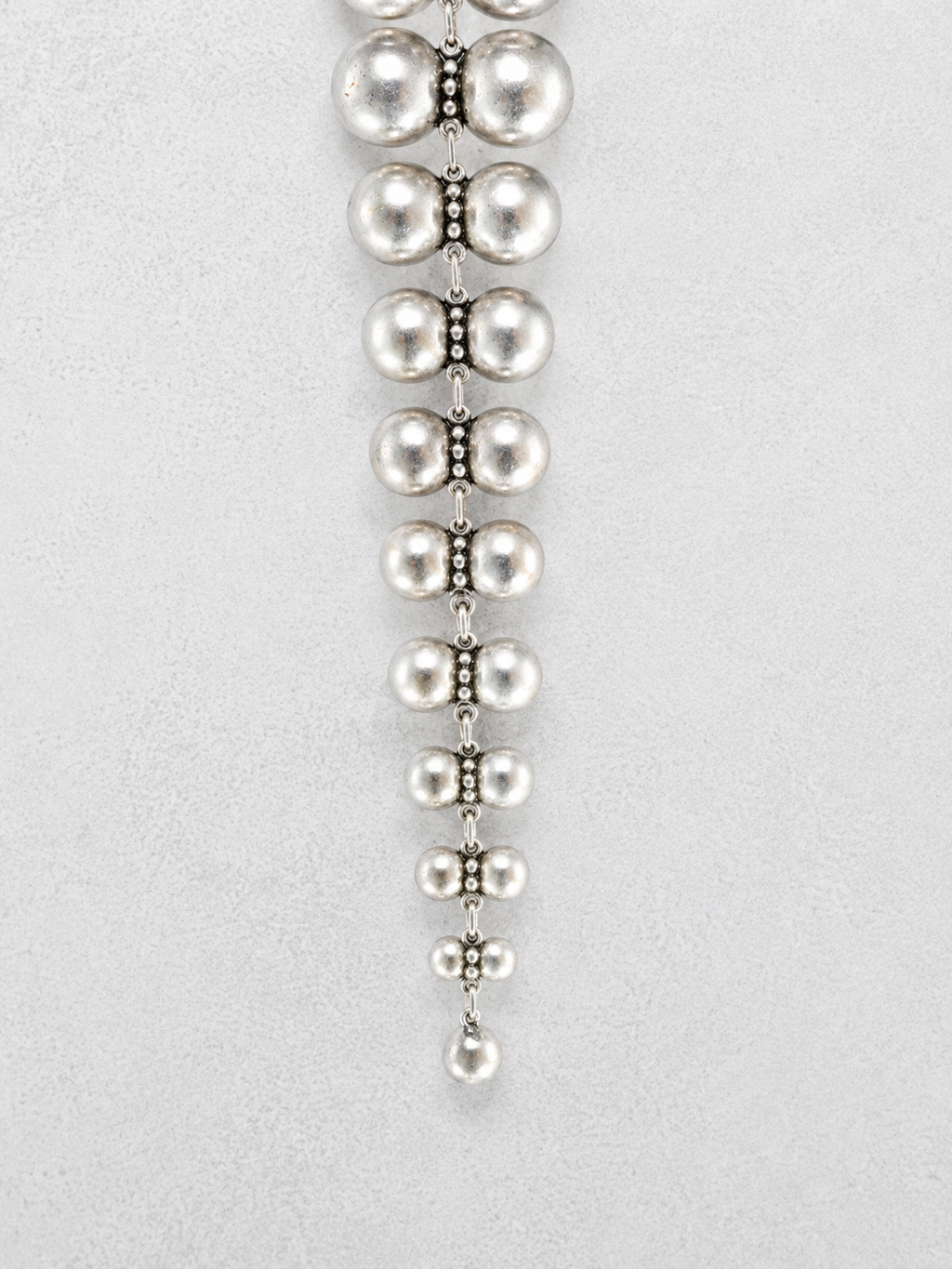 Cascading Seed Necklace (Silver)