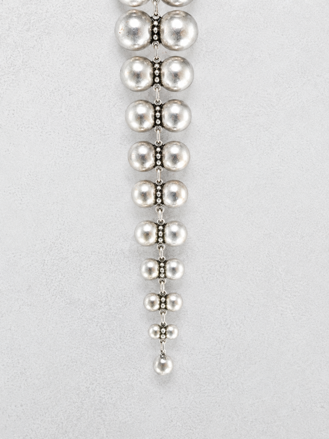 Cascading Seed Necklace (Silver)