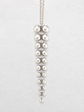 Cascading Seed Necklace (Silver)