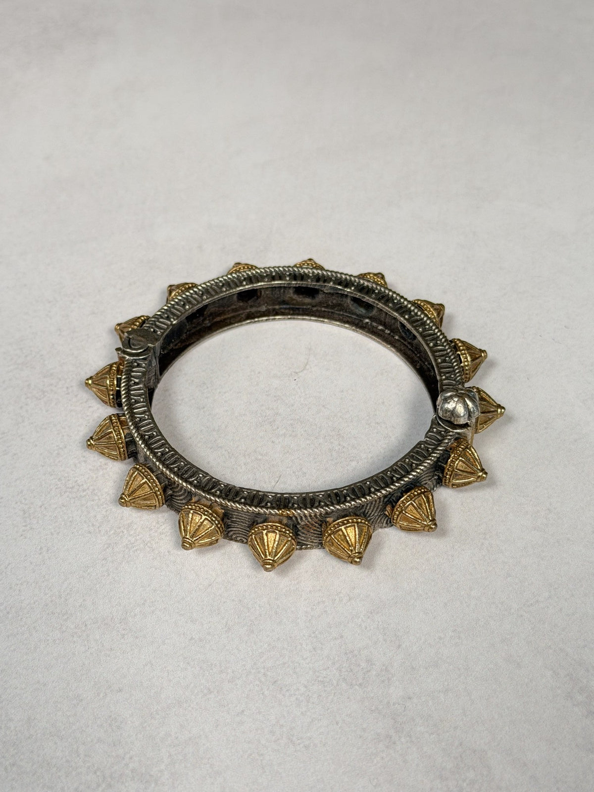 Gold Cone Spike Bangle