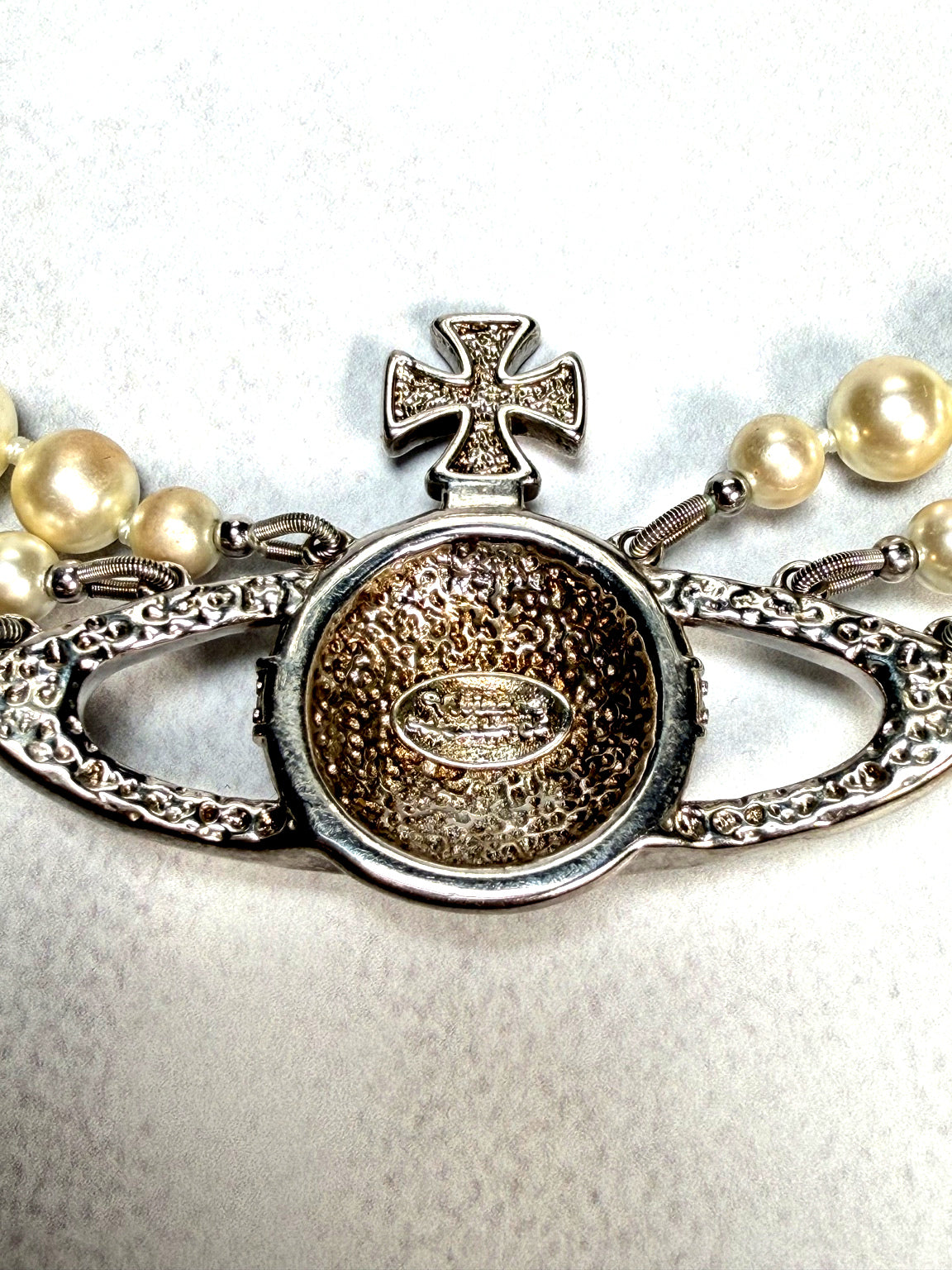 Vivienne Westwood Triple-Strand Pearl Orb Choker