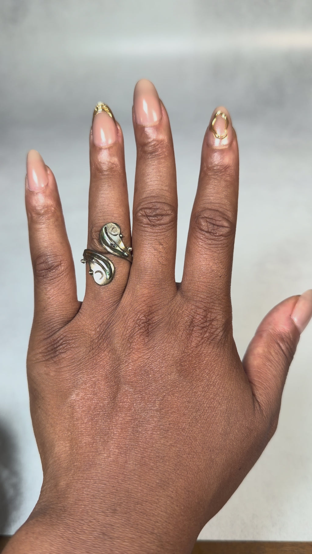 Signed JPG Mexico Abalone Ring