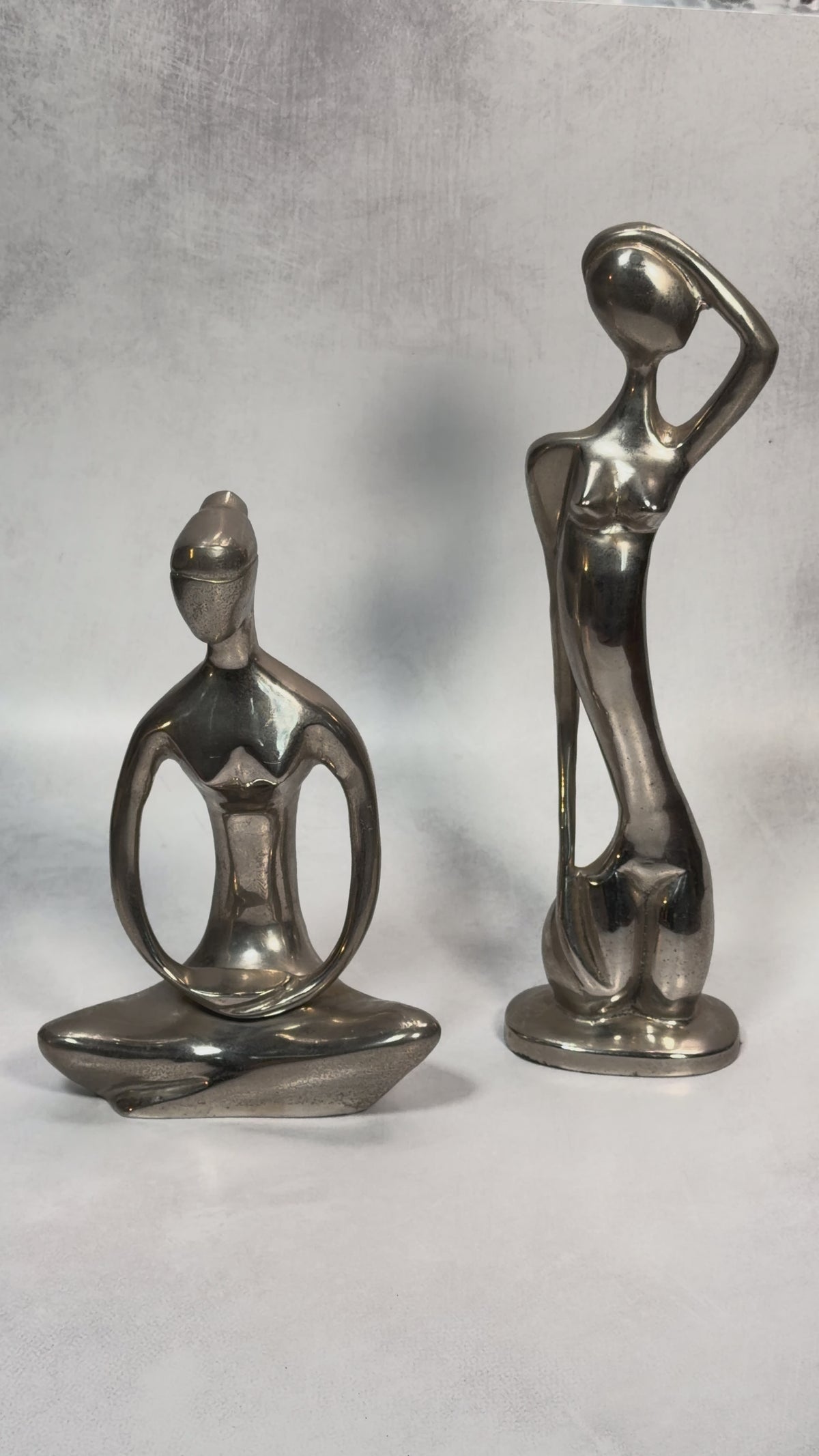 Modernist Figure Sculptures, Set of 2