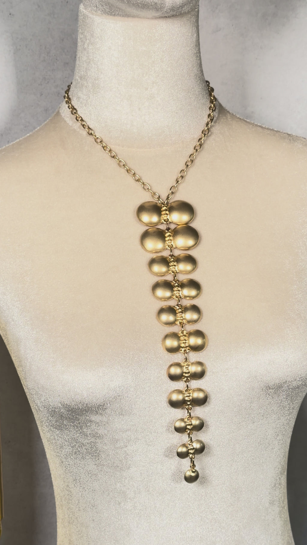 Cascading Seed Necklace (Gold)