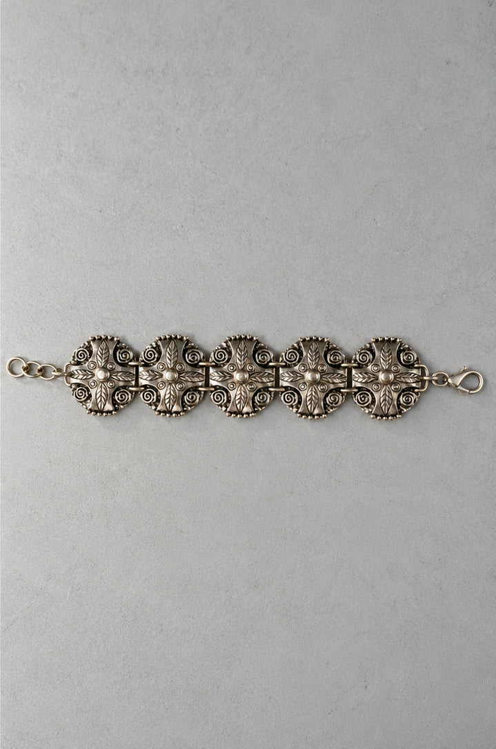 Hammered Cross Bracelet