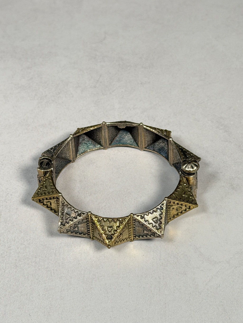 Two-Tone Pyramid Bangle