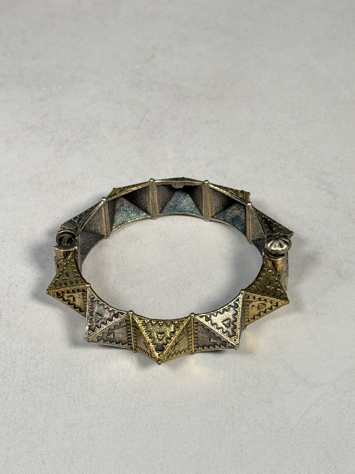 Two-Tone Pyramid Bangle