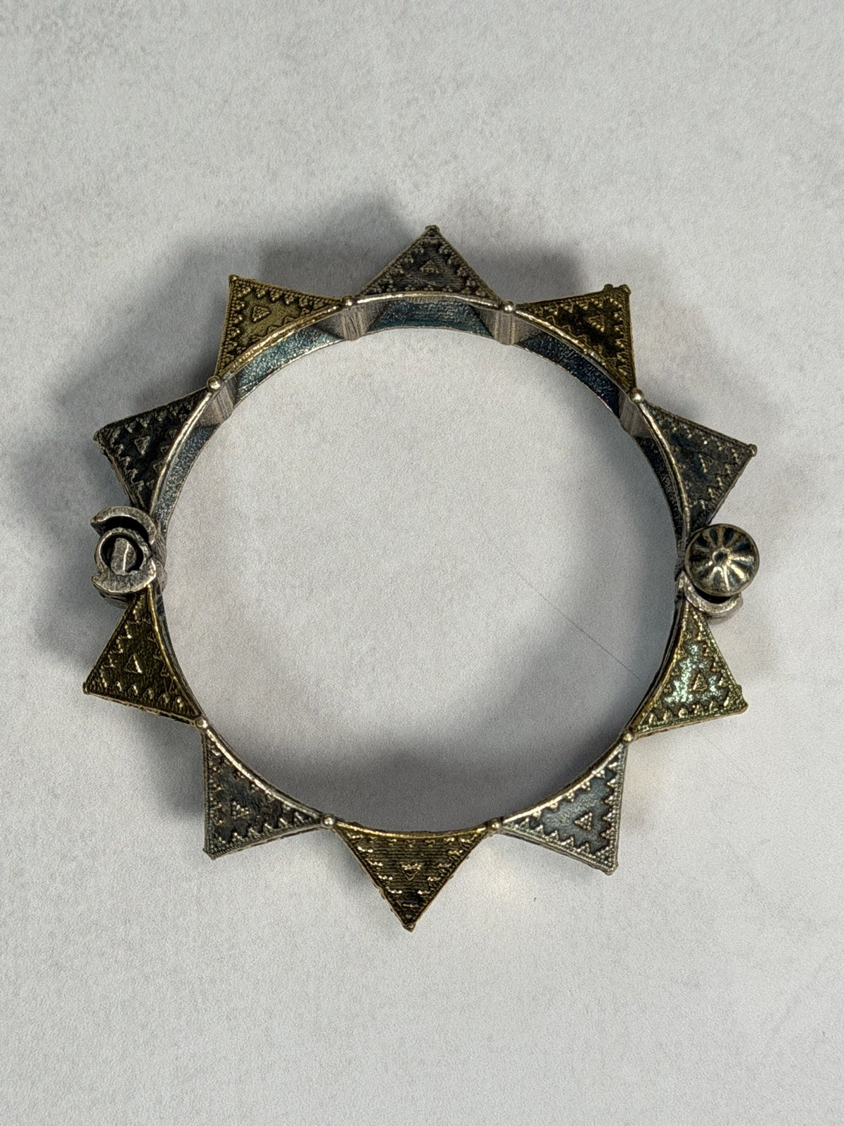 Two-Tone Pyramid Bangle